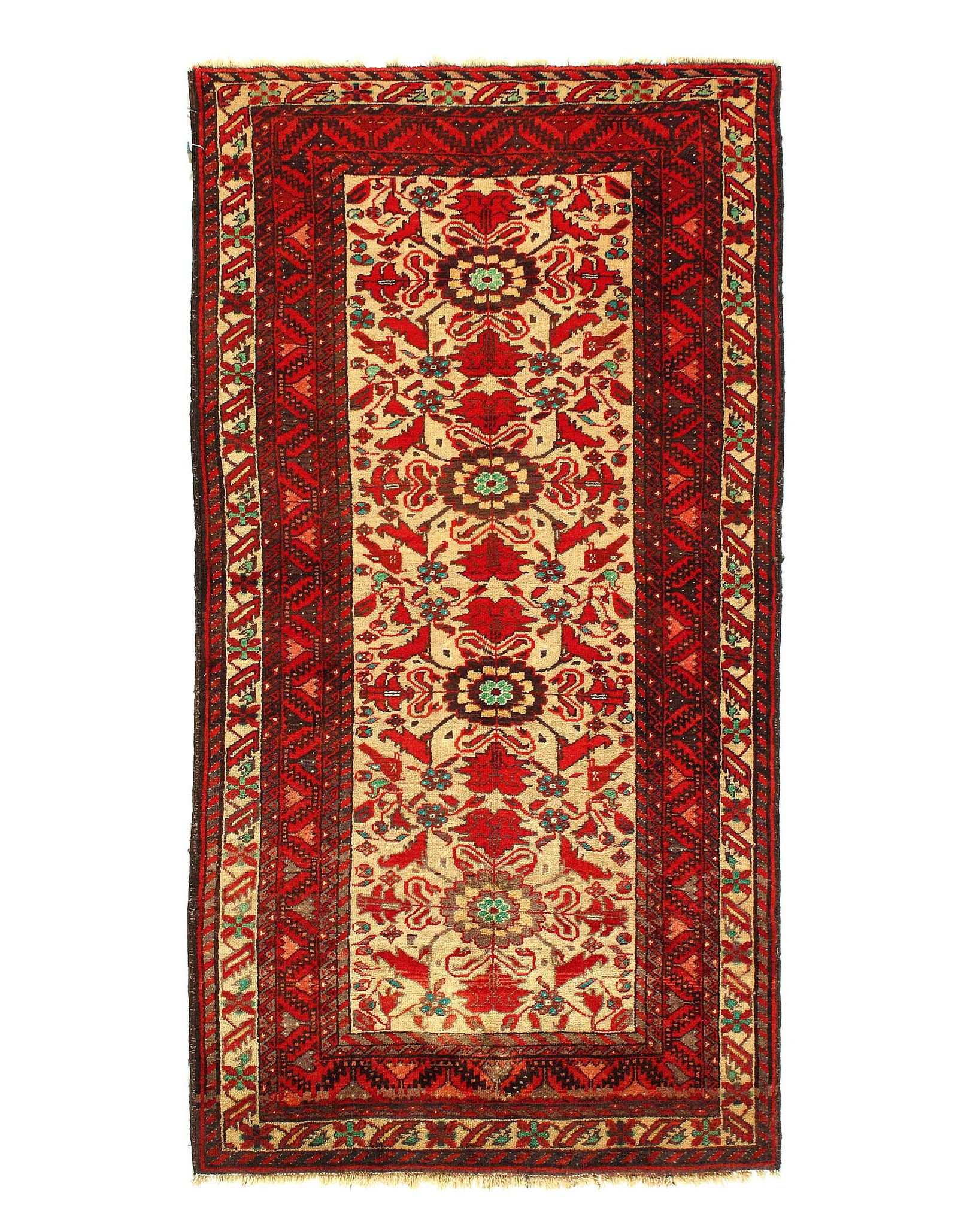 Fine Hand Knotted Balouchi Rug 2'11'' X 5'6'': Fine Hand Knotted Balouchi Rug 2'11'' X 5'6'' - 2000, Baluch, Hand-Knotted, Lamb's Wool, 300 -36762- 862.This item is part of our fine auction collection which includes many fine home accessories incl