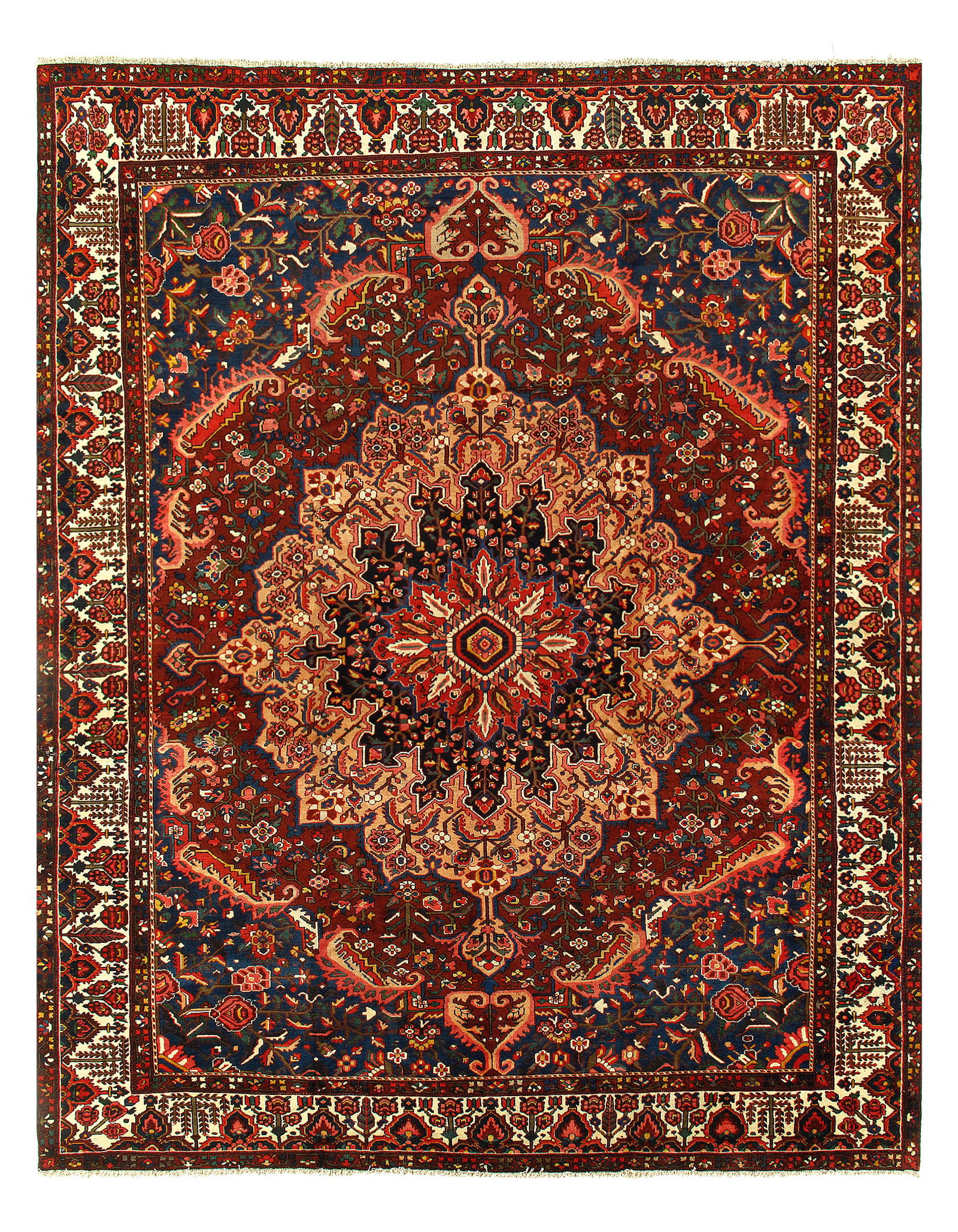 Antique Decorative Persian Bakhtiari Rug 13' X 16' (1 of 10)