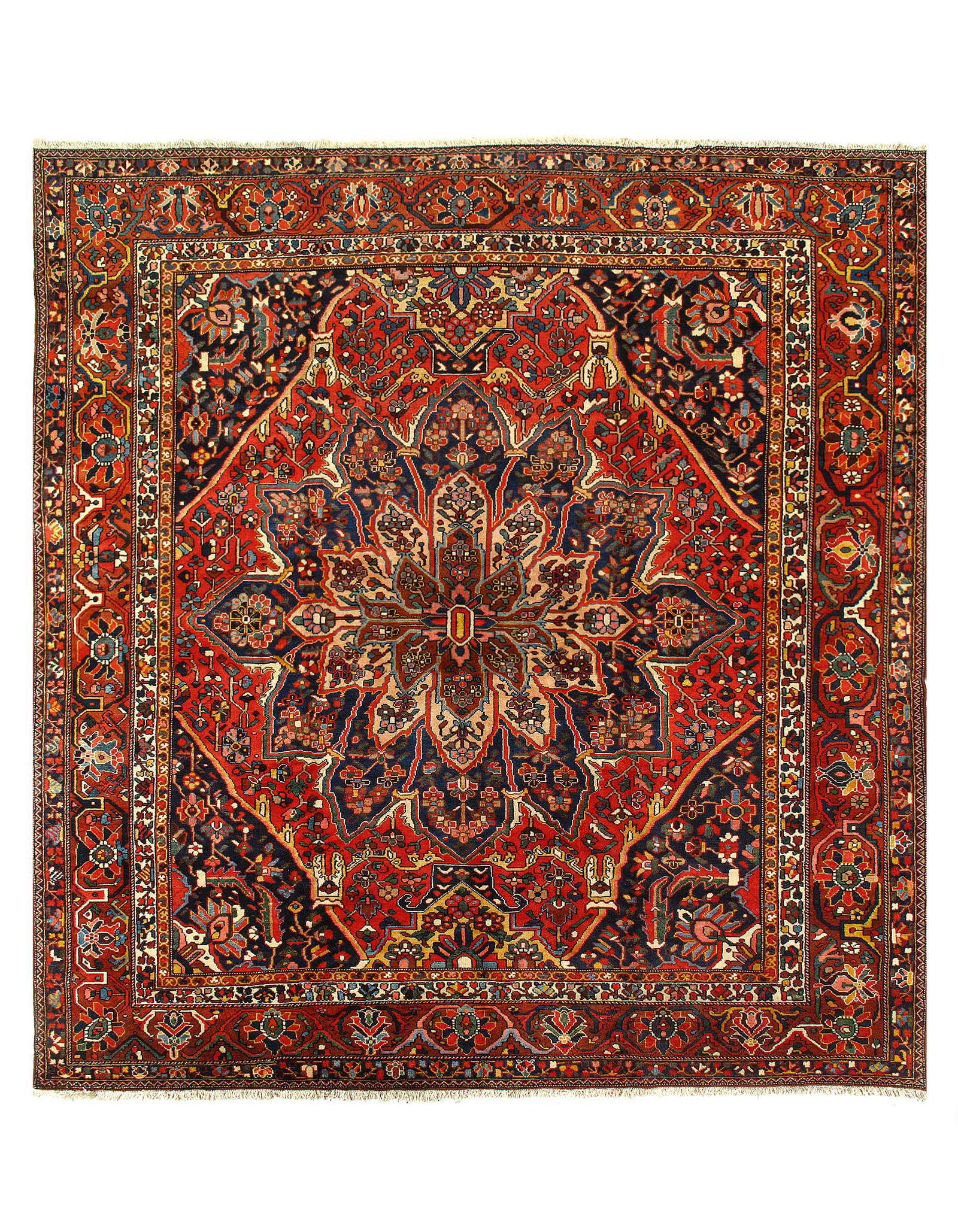 Fine Hand knotted Persian Vintage Bakhtiari 12'2""X 13'3" (1 of 3)