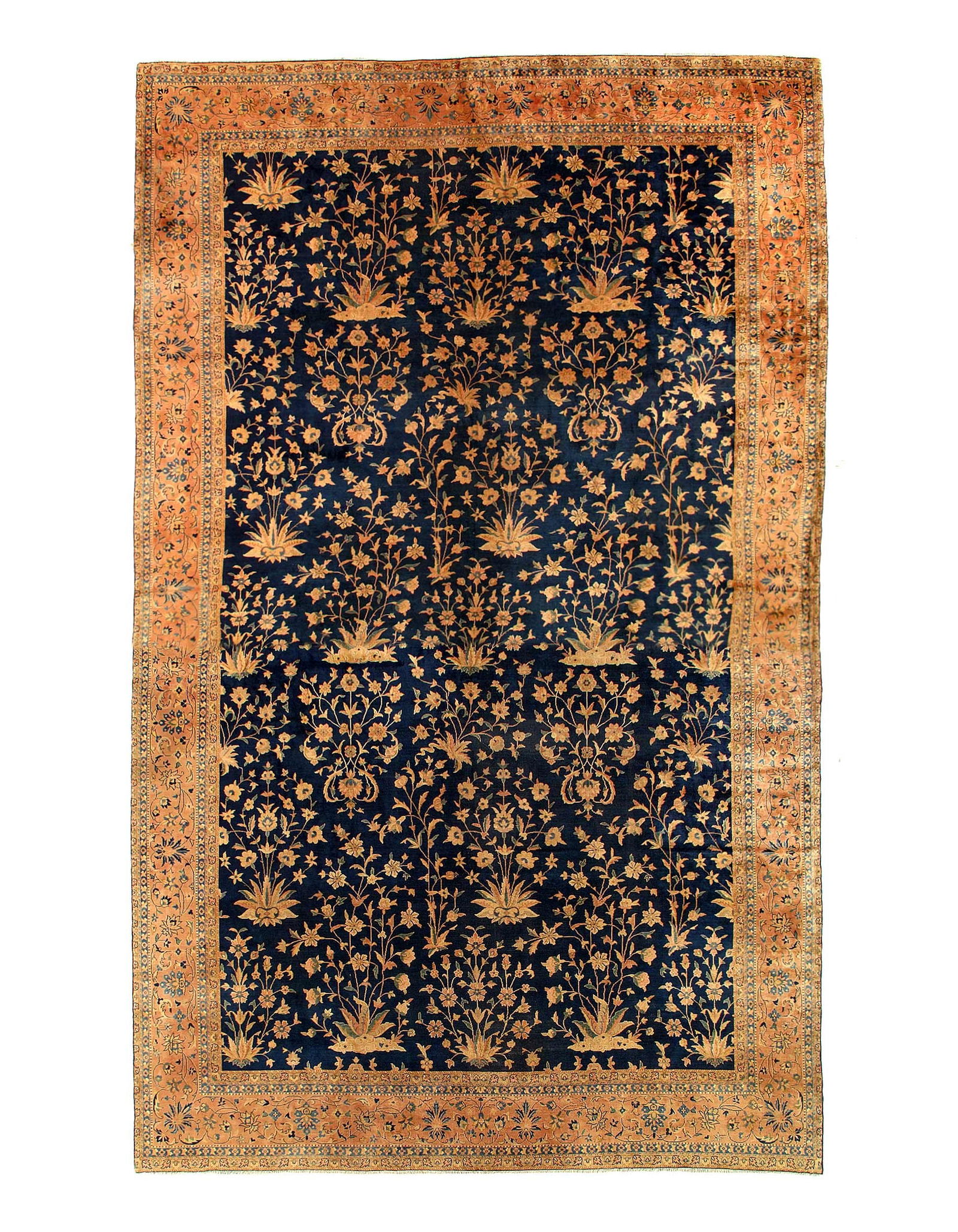 Navy Blue Fine Hand knotted Antique larestan 11'X 24': Navy Blue Fine Hand knotted Antique larestan 11'X 24' - 1920, All Over, Hand-Knotted, Lamb's Wool, 300 -D11985- 862.This item is part of our fine auction collection which includes many fine home acces