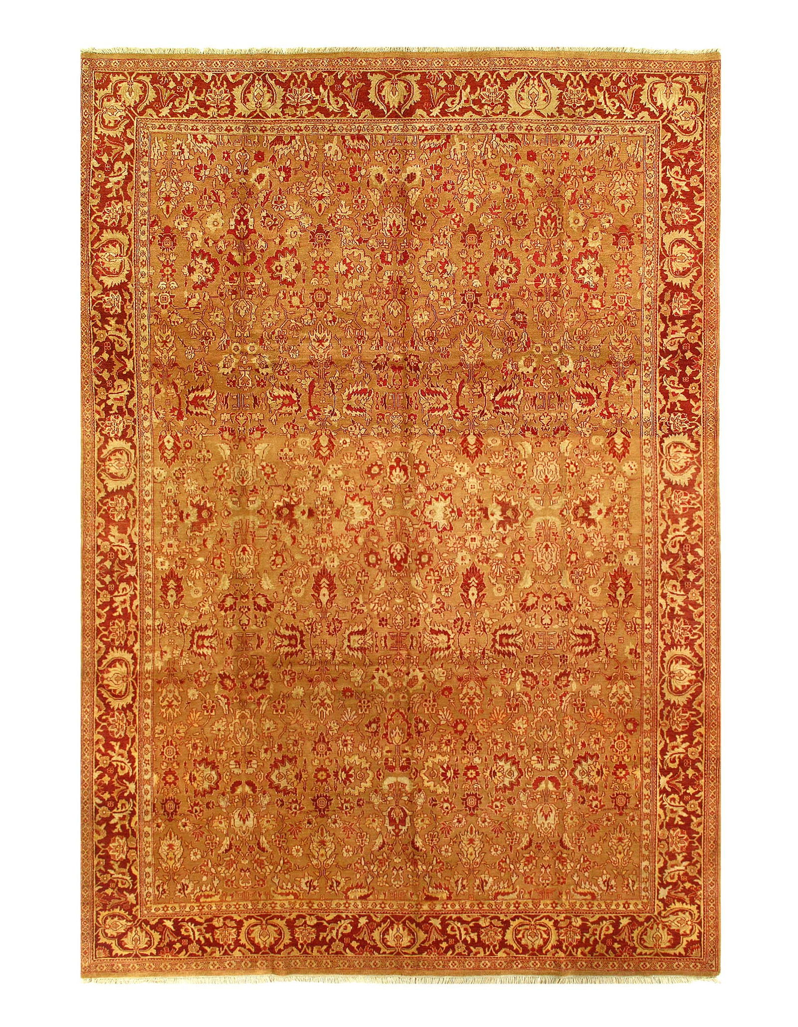 Light Brown Fine Hand knotted Agra rug 9'11'' X 14'3'' (1 of 9)