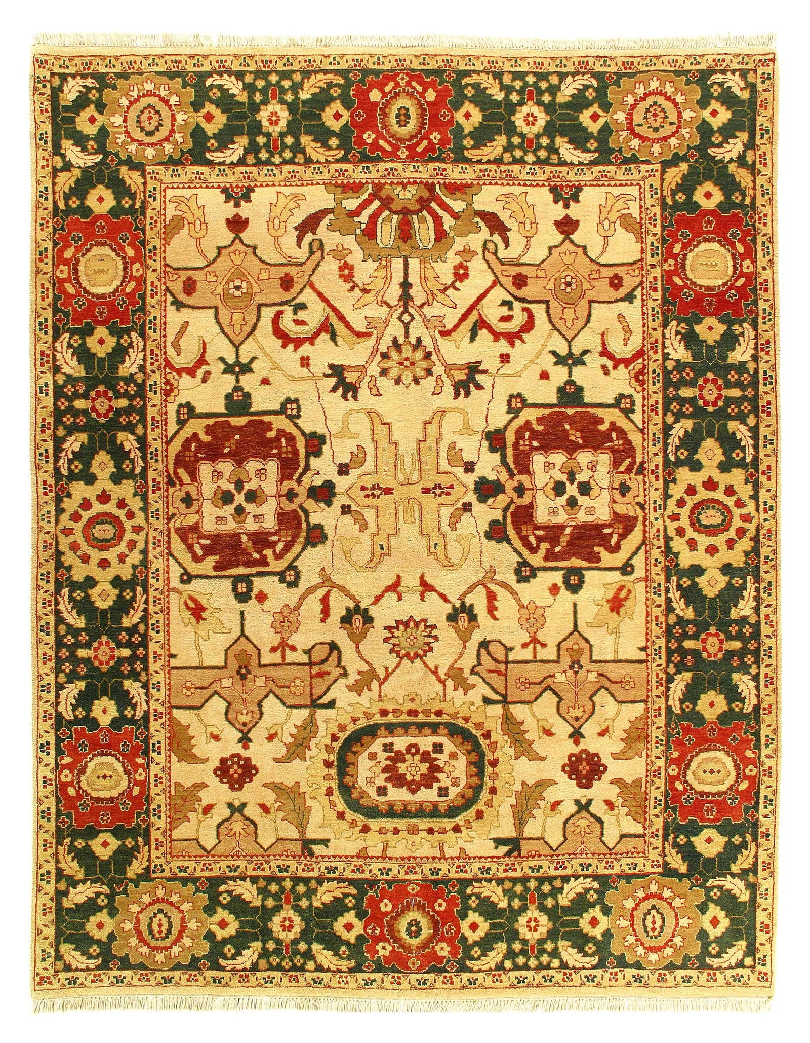 Fine Hand Knotted Agra Rug 8' X 10': Fine Hand Knotted Agra Rug 8' X 10' - New, Agra, Hand-Knotted, Lamb's Wool, 300 -20693- 862.This item is part of our fine auction collection which includes many fine home accessories including antique