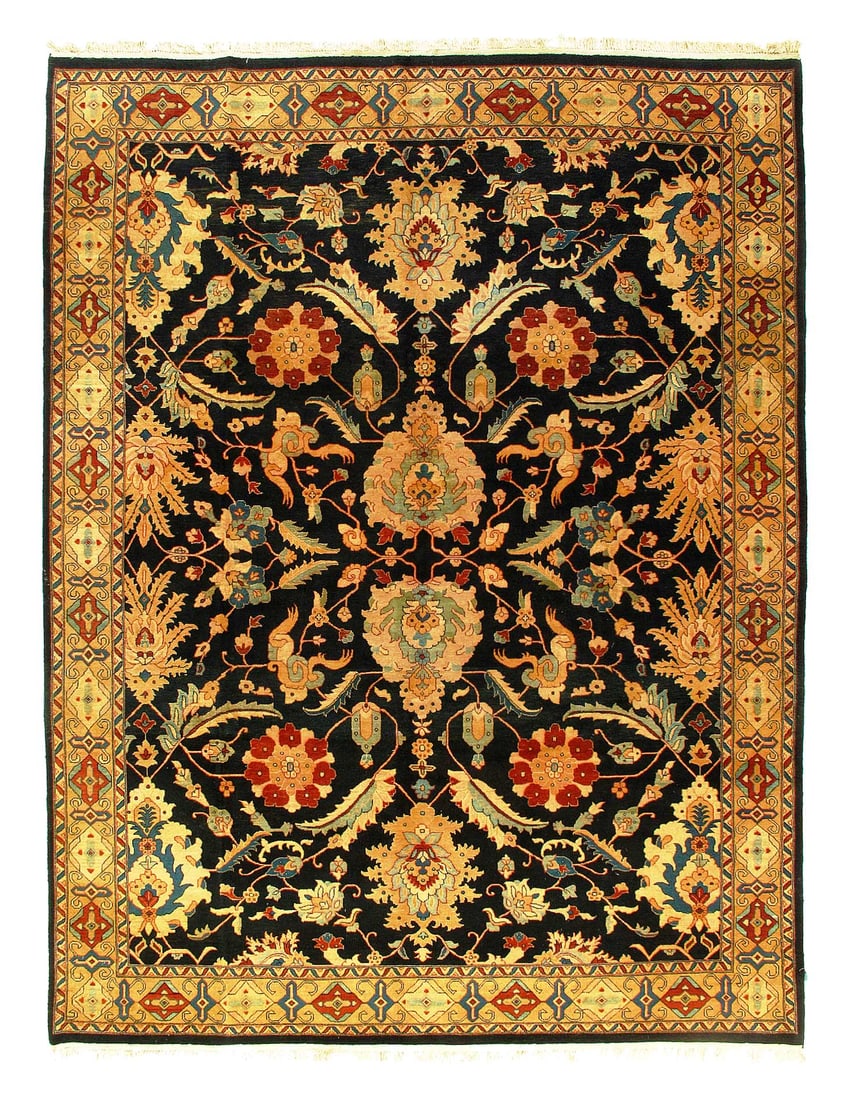 Rust Fine Hand Knotted Augra 9'4"X 12'7": Rust Fine Hand Knotted Augra 9'4"X 12'7" - CIRCA 2010, Agra, Hand-Knotted, Lamb's Wool, 300 -W55329- 862.This item is part of our fine auction collection which includes many fine home accessories incl