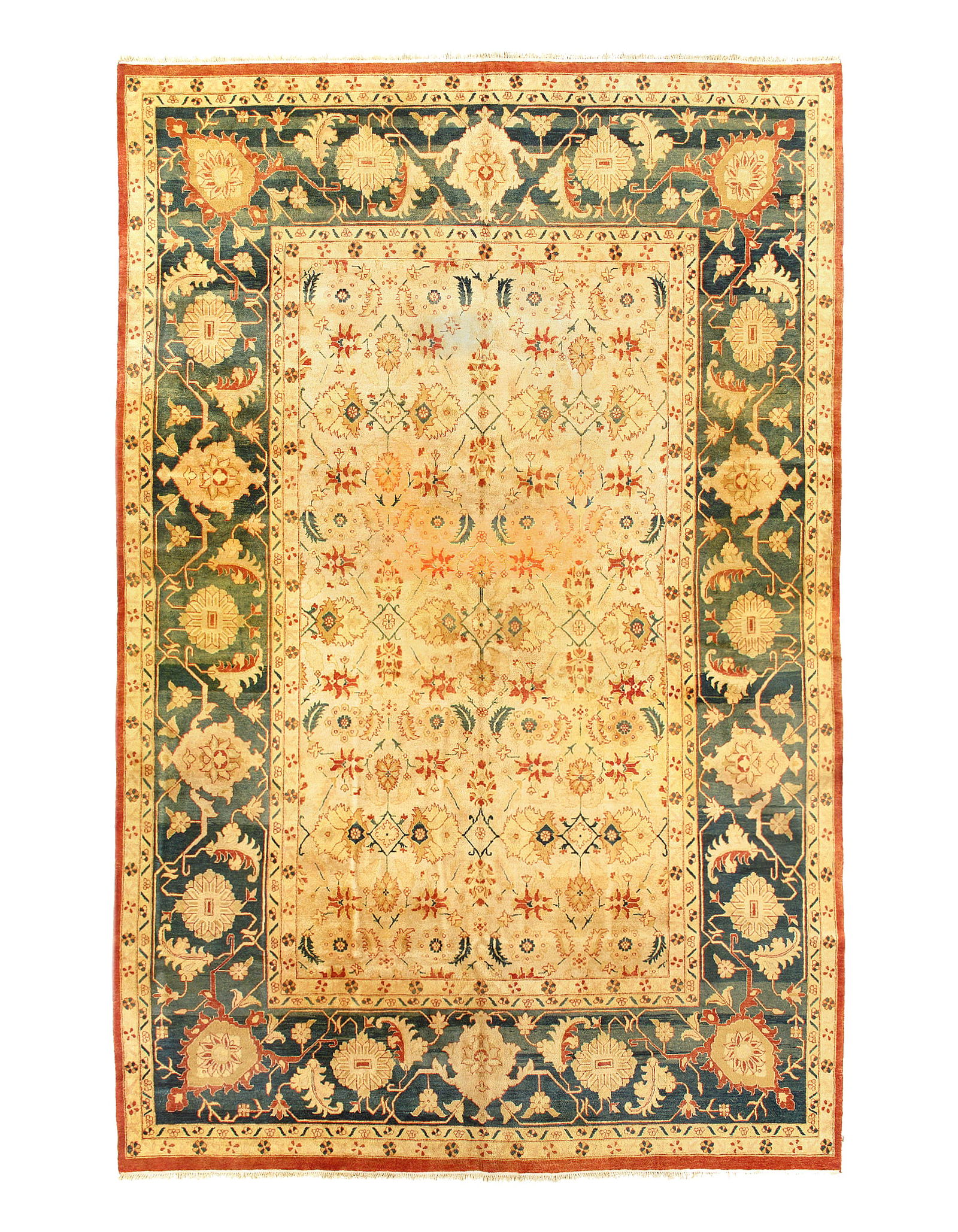 Ivory Fine Hand Knotted Agra 11'8'' X 17'6'' (1 of 10)