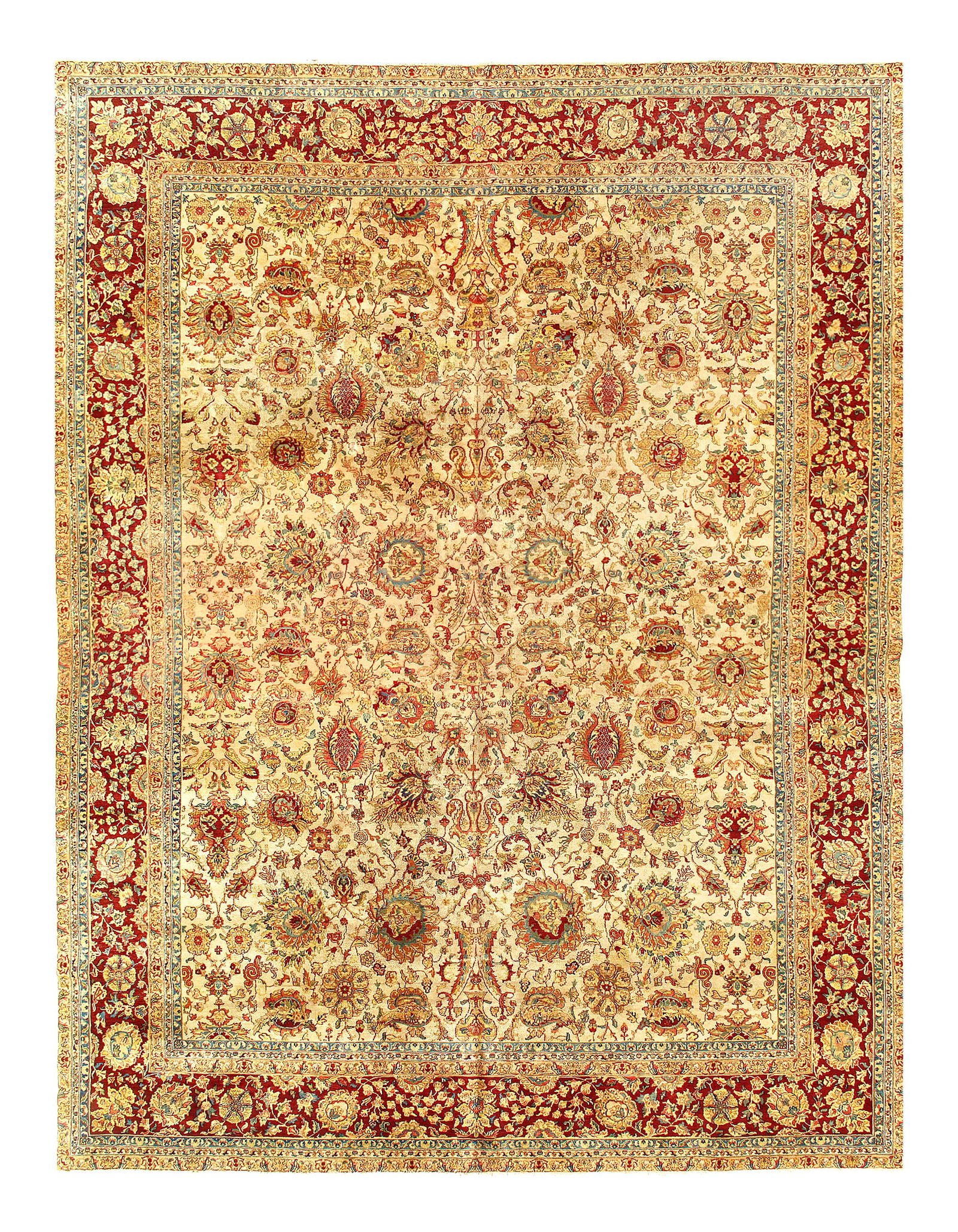 Ivory Fine Hand Knotted Agra 12' X 16' (1 of 10)
