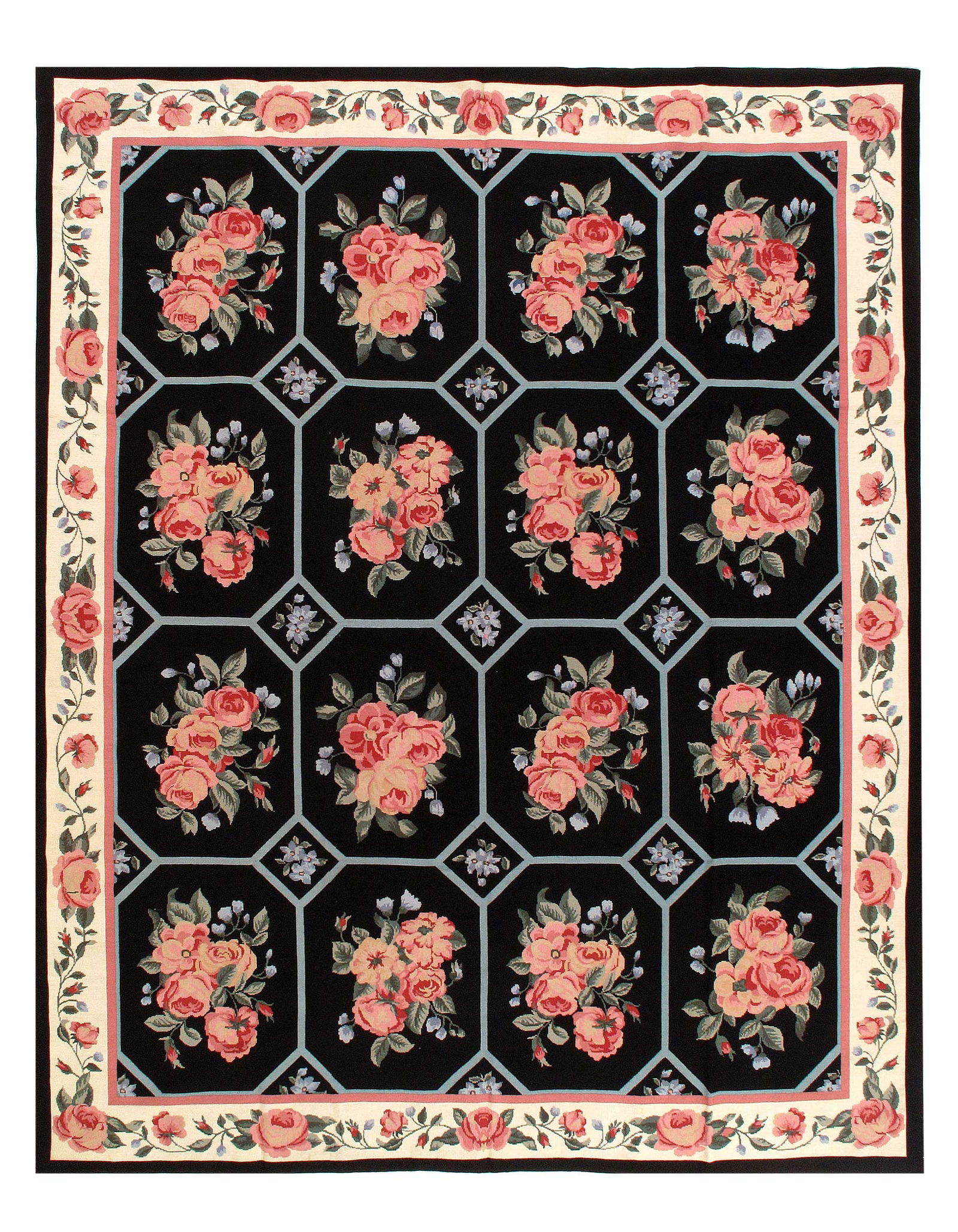 Black Color Fine Hand knotted Abusson 7'9'' X 9'4'': Black Color Fine Hand knotted Abusson 7'9'' X 9'4'' - , Abussan, Hand-Knotted, Flat Weave, 300 -12455- 862.This item is part of our fine auction collection which includes many fine home accessories in