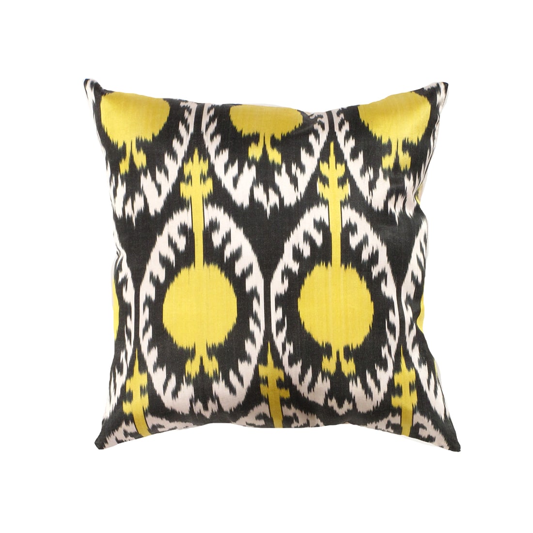 TI 297 Gold Pomegranate Style Ikat Pillow 20'': TI 297 Gold Pomegranate Style Ikat Pillow 20'' - New, Ikat, Hand-made, Pure Silk, 300 -TI 297- 862.This item is part of our fine auction collection which includes many fine home accessories including