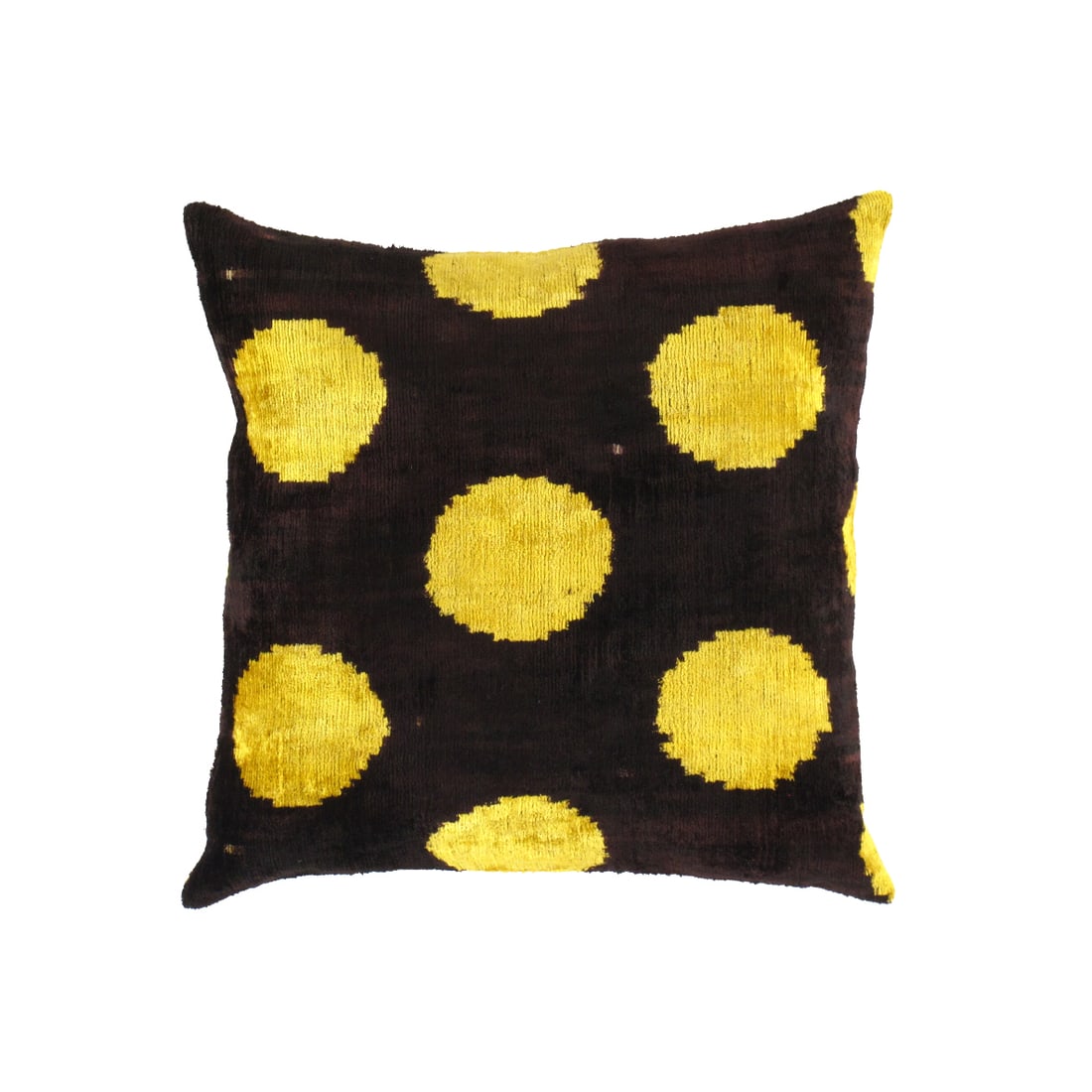 TI 296 Gold Dot Turkish Pillow 20'': TI 296 Gold Dot Turkish Pillow 20'' - New, Ikat, Hand-made, Velvet Silk, 300 -TI 296- 862.This item is part of our fine auction collection which includes many fine home accessories including antique r