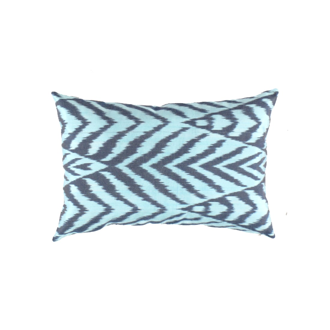 TI 263 Turkish Blue & White Silk Pillow Ikat 16'' X 24'': TI 263 Turkish Blue & White Silk Pillow Ikat 16'' X 24'' - New, Ikat, Hand-made, Pure Silk, 300 -TI 263- 862.This item is part of our fine auction collection which includes many fine home accessories