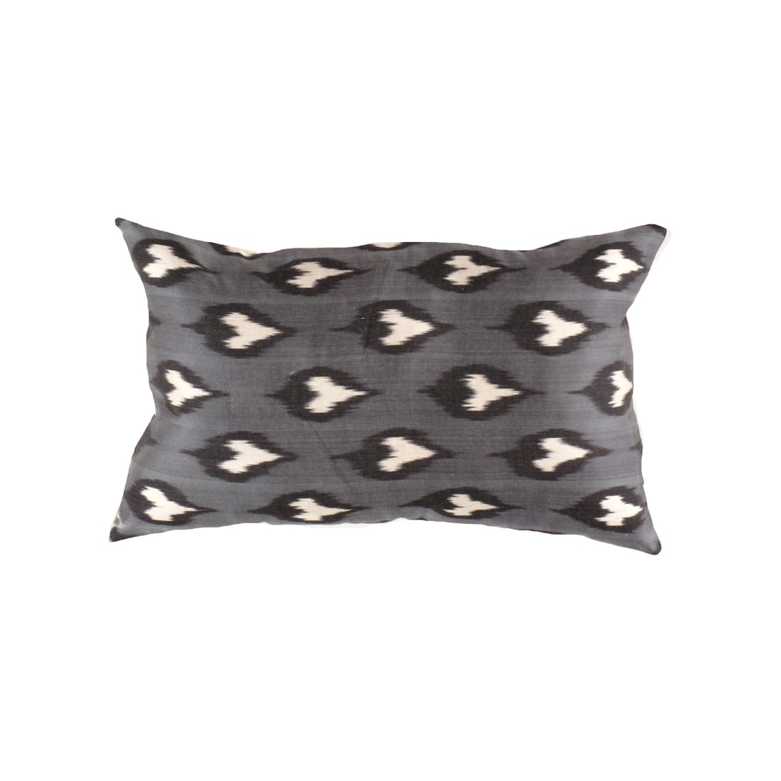 TI 252 Black Decorative Accent Ikat Pillow 16'' X 24'': TI 252 Black Decorative Accent Ikat Pillow 16'' X 24'' - New, Ikat, Hand-made, Pure Silk, 300 -TI 252- 862.This item is part of our fine auction collection which includes many fine home accessories in