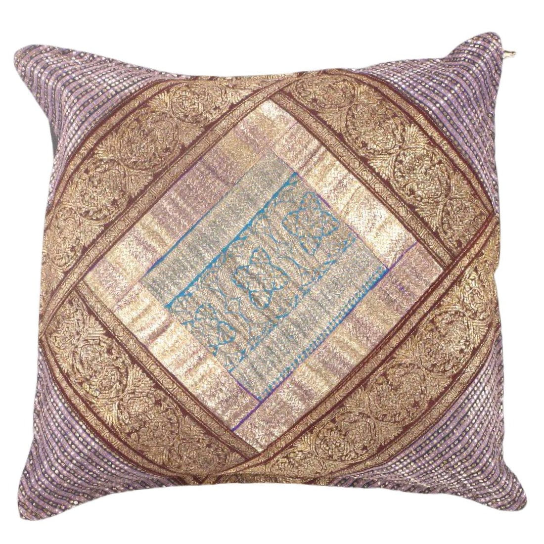Vintage Sari silk Square Pillow Case 16 ": Vintage Sari silk Square Pillow Case 16 " - N/A, Traditional, Hand-Woven, sari Silk, 300 -PSS 202- 862.This item is part of our fine auction collection which includes many fine home accessories includ