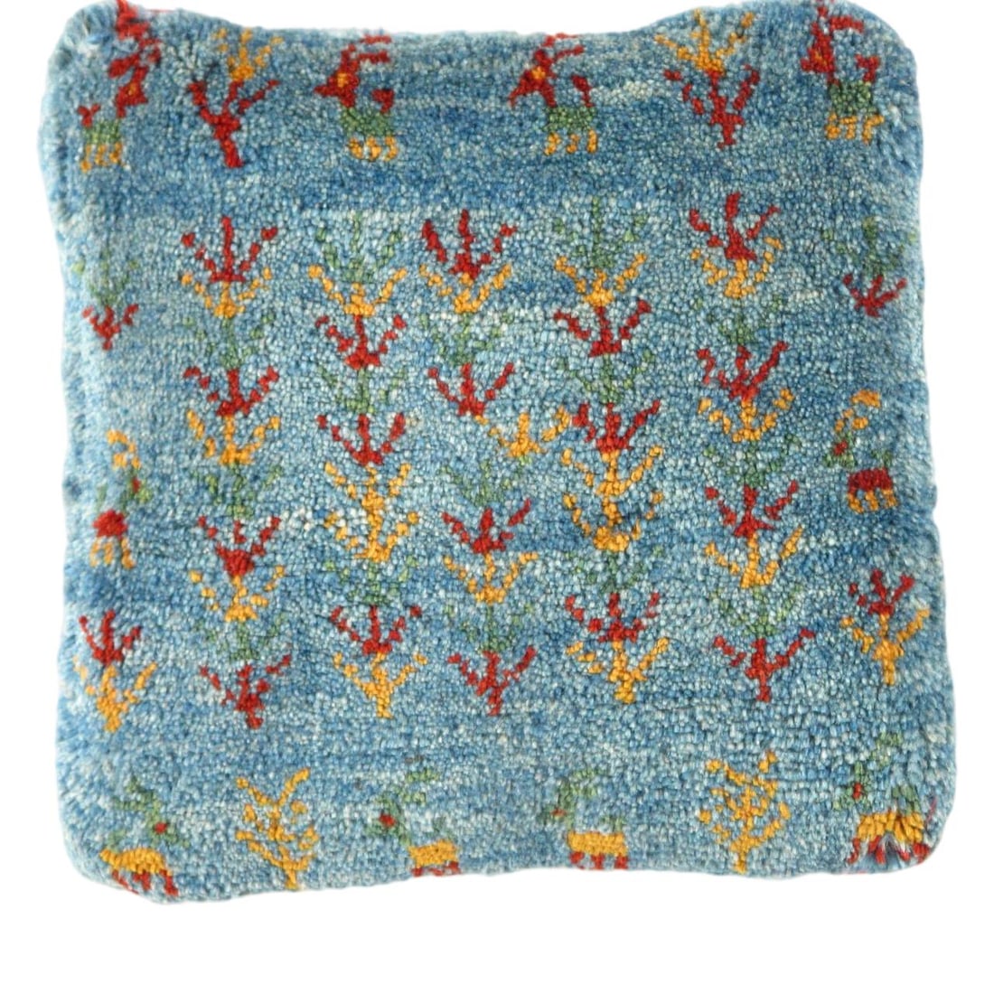 Fine Hand knotted Persian Gabbeh pillow 15" X 15'': Fine Hand knotted Persian Gabbeh pillow 15" X 15'' - New, Gabbeh, Handmade , Lamb's Wool, 300 -PG 178- 862.This item is part of our fine auction collection which includes many fine home accessories in