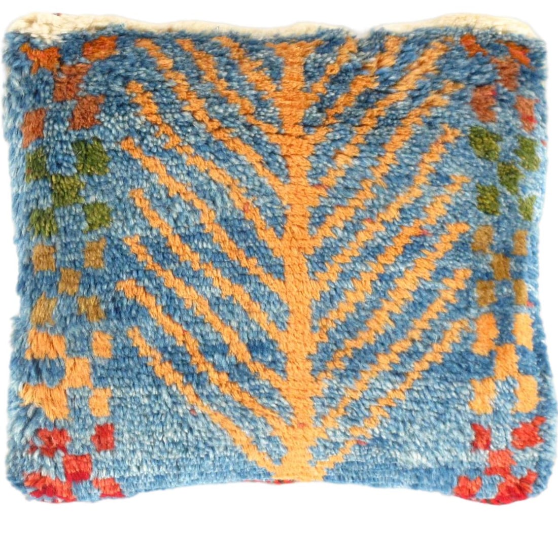 Fine Hand knotted persian Gabbeh pillow 13'' X 15'': Fine Hand knotted persian Gabbeh pillow 13'' X 15'' - New, Gabbeh, Handmade , Lamb's Wool, 300 -PG 116- 862.This item is part of our fine auction collection which includes many fine home accessories i