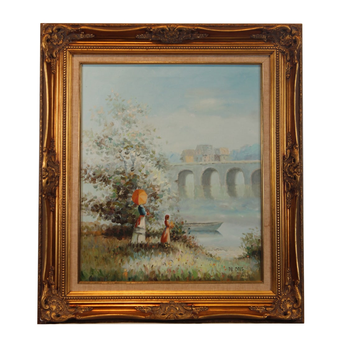 Rare Oil on canvas Painting by Pierre du Bois (French, 20th Century) 28" x 33" X 4": Rare Oil on canvas Painting by Pierre du Bois (French, 20th Century) - Circa Late 20th Century, French, N/A, Wooden, 300 -ART-102- 862.This item is part of our fine auction collection which includes