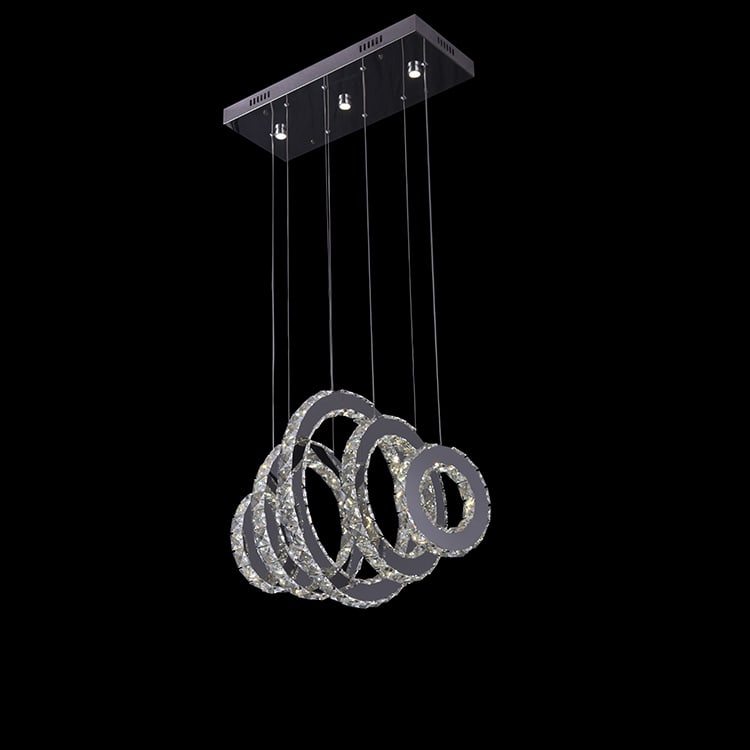 Ring Crystal Chandelier Lamp: Ring Crystal Chandelier Lamp - 0, Modern, N/A, Stainless Steel, 300 -PL3605- 862.This item is part of our fine auction collection which includes many fine home accessories including antique rugs, vint
