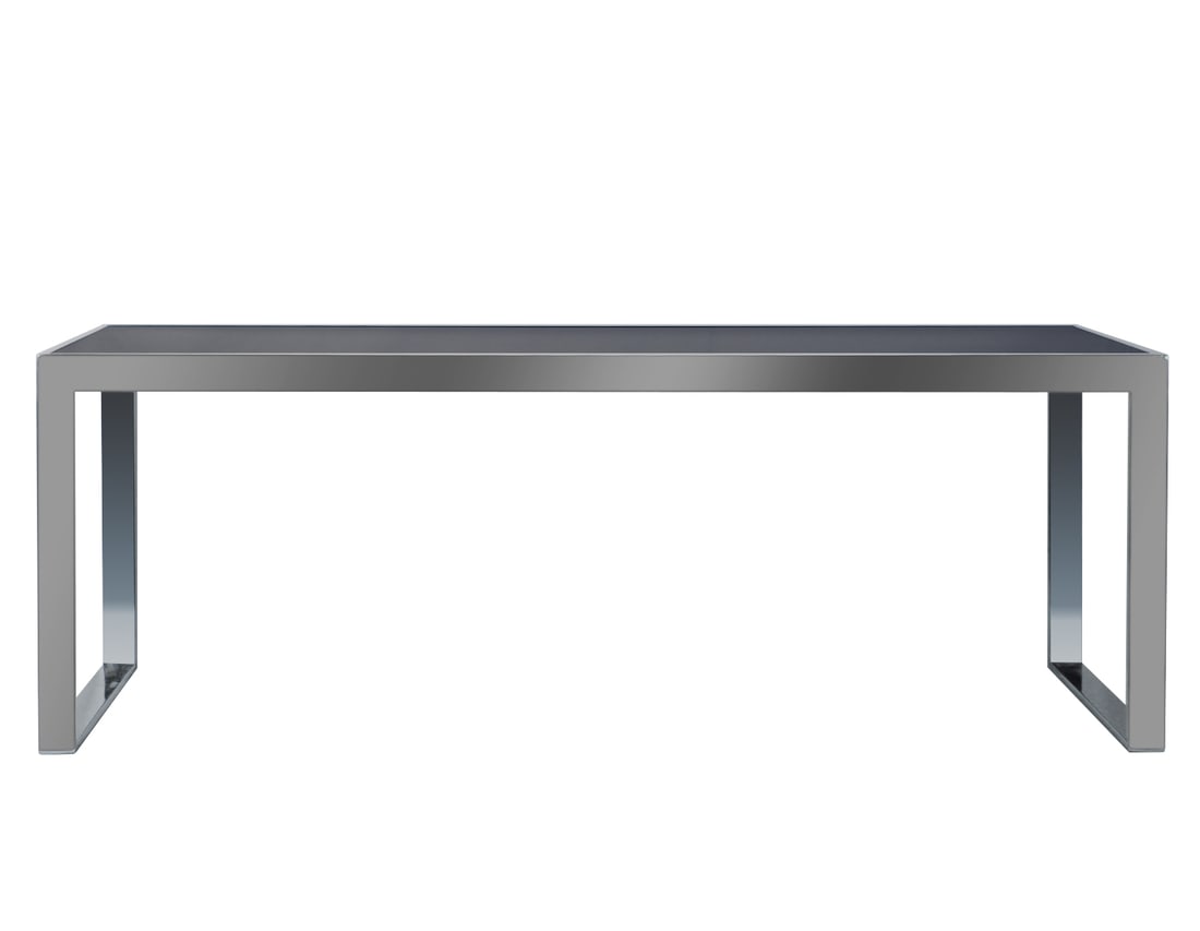 Charlotte Coffe Table: Charlotte Coffe Table - New, Modern, N/A, Stainess Steel frame,Tempered glass, 300 -PF0004- 862.This item is part of our fine auction collection which includes many fine home accessories including