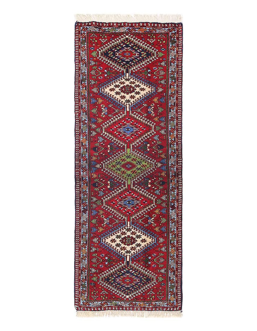 Fine Hand knotted Persian Yalameh runner 2' X 5'11'': Fine Hand knotted Persian Yalameh runner 2' X 5'11'' - New, Yalameh, Hand-Knotted, Lamb's Wool, 300 -D13490- 862.This item is part of our fine auction collection which includes many fine home accessor