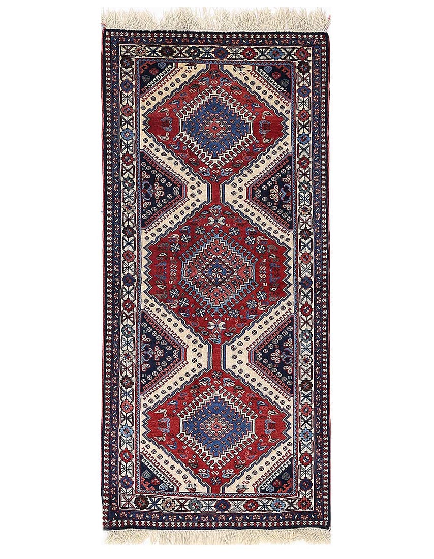 Fine Hand knotted persian Yalameh runner 2'9'' X 6'2'': Fine Hand knotted persian Yalameh runner 2'9'' X 6'2'' - New, Yalameh, Hand-Knotted, Lamb's Wool, 300 -D13484- 862.This item is part of our fine auction collection which includes many fine home access