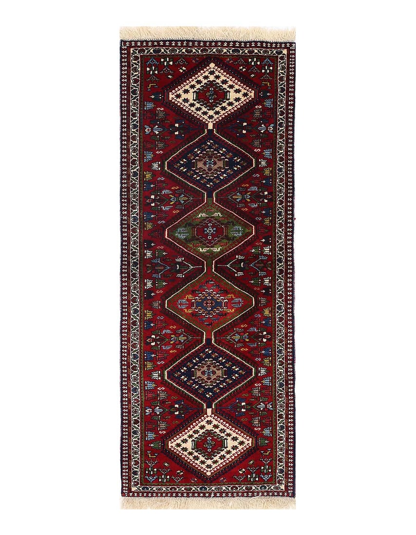 Fine Hand knotted Persian Yalameh runner 2'1"X6'4": Fine Hand knotted Persian Yalameh runner 2'1"X6'4" - NEW, Yalameh, Hand-Knotted, Lamb's Wool, 300 -D14022- 862.This item is part of our fine auction collection which includes many fine home accessorie