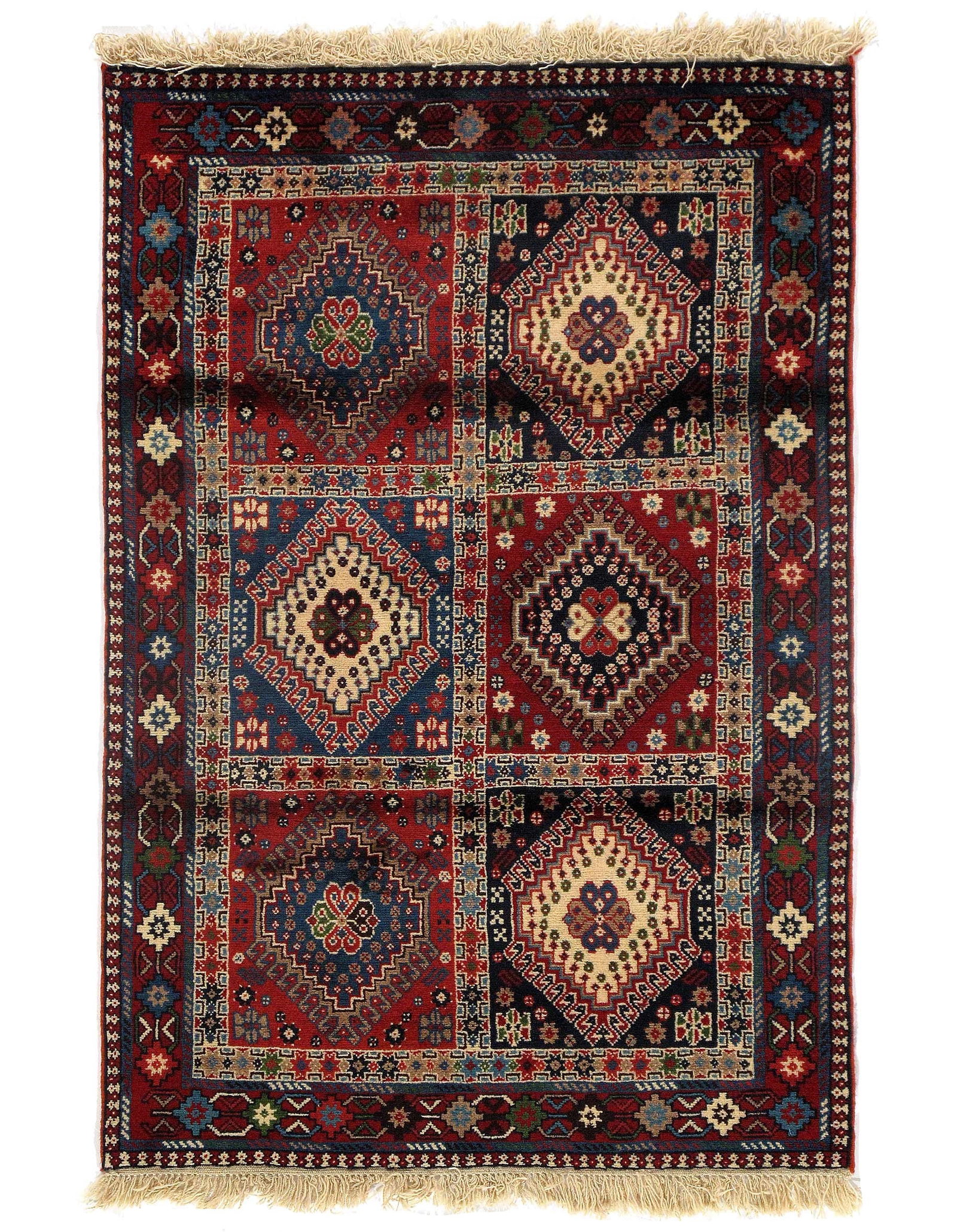 Fine Hand Knotted Persian Yalameh rug 3'3'' X 4'11'' (1 of 4)