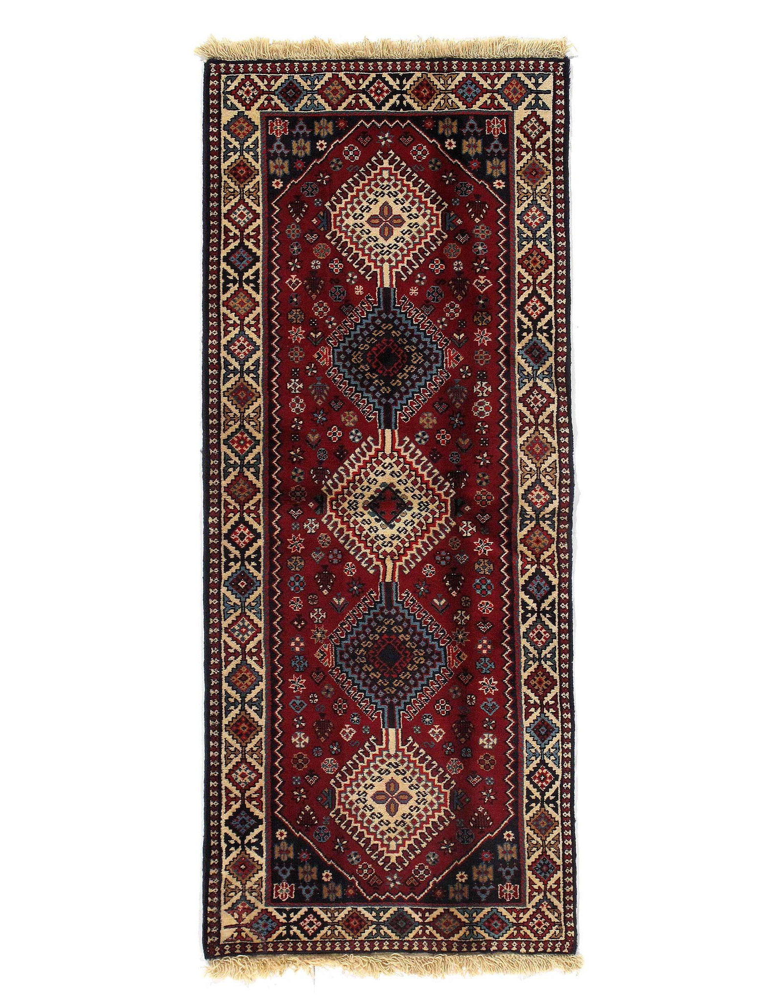 Fine Hand Knotted Persian Yalameh runner 2'8'' X 6'7'': Fine Hand Knotted Persian Yalameh runner 2'8'' X 6'7'' - New, Yalameh, Hand-Knotted, Lamb's Wool, 300 -D09613- 862.This item is part of our fine auction collection which includes many fine home access