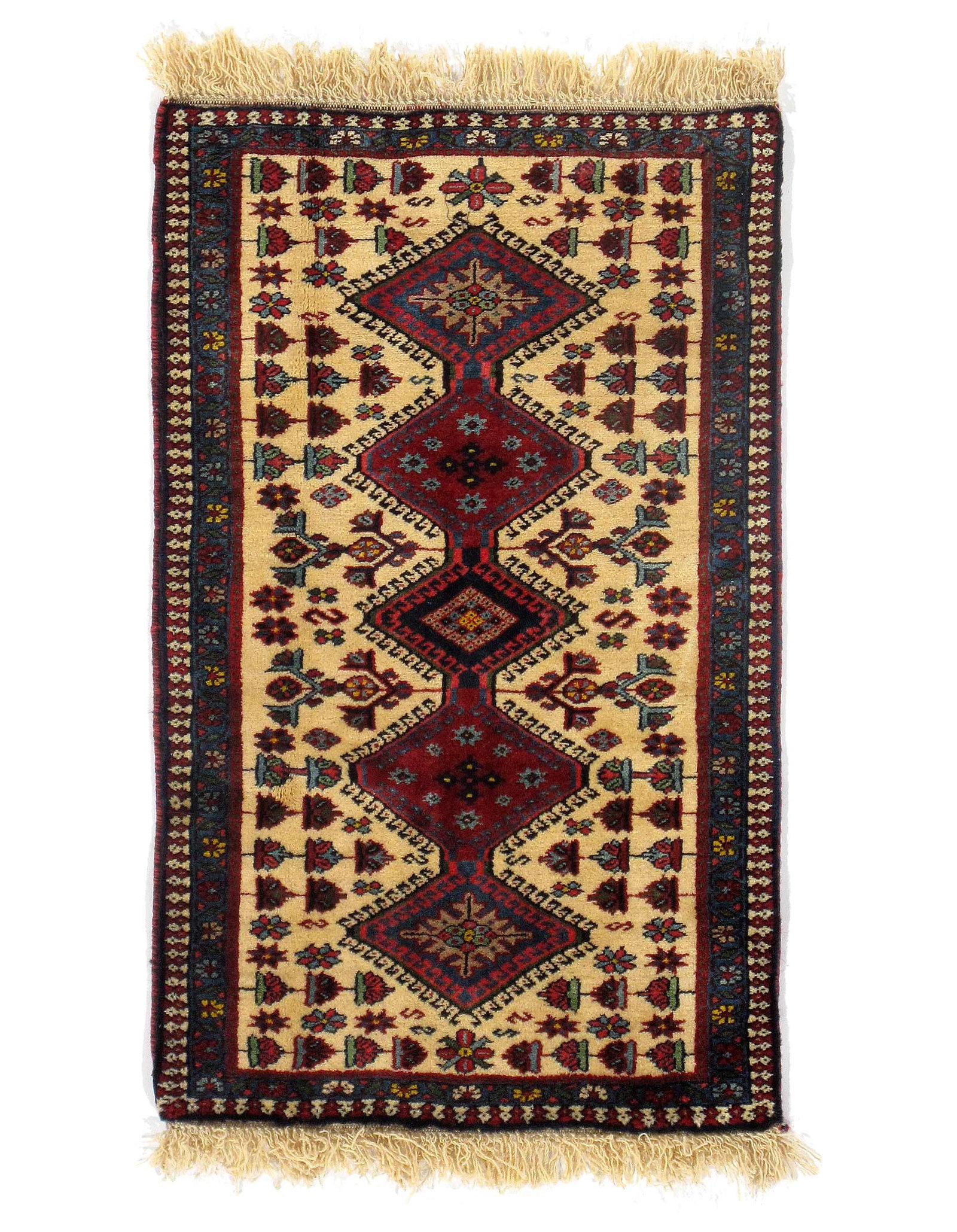 Traditional Persian Yalameh Rug - 2' X 3'2": Traditional Persian Yalameh Rug - 2' X 3'2" - New, Yalameh, Hand-Knotted, Lamb's Wool, 300 -D09213- 862.This item is part of our fine auction collection which includes many fine home accessories inclu