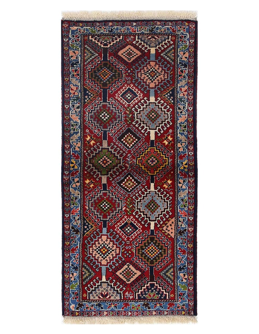 Fine Hand knotted Persian Yalameh runner 2' X 4'11'': Fine Hand knotted Persian Yalameh runner 2' X 4'11'' - New, Yalameh, Hand-Knotted, Lamb's Wool, 300 -D13679- 862.This item is part of our fine auction collection which includes many fine home accessor
