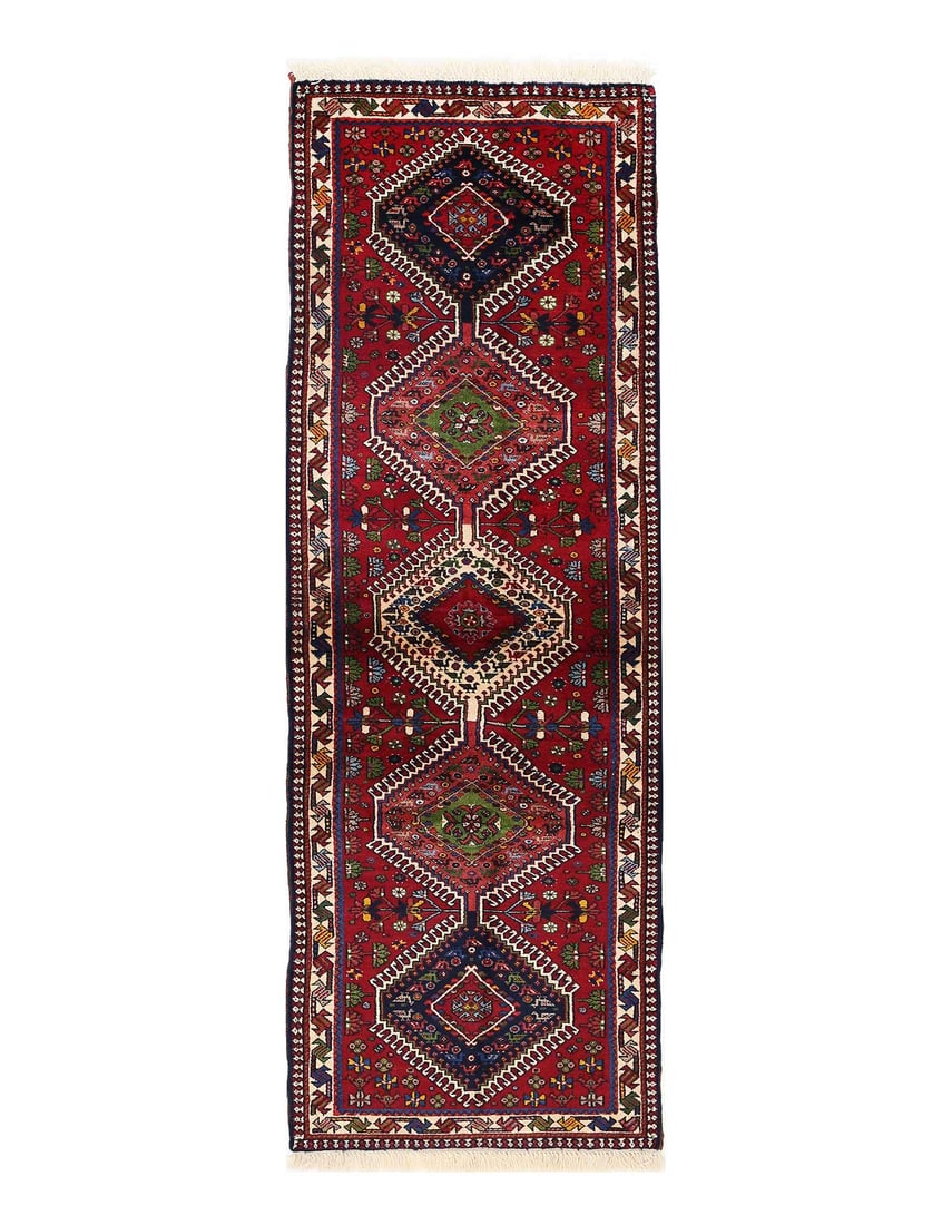 Fine Hand Hand Knotted Persian Yalameh runner 2'X 6'3": Fine Hand Hand Knotted Persian Yalameh runner 2'X 6'3" - NEW, Yalameh, Hand-Knotted, Lamb's Wool, 300 -D13543- 862.This item is part of our fine auction collection which includes many fine home access