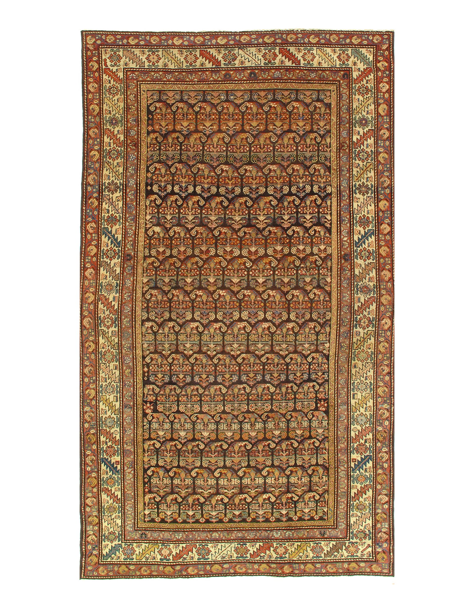 Brown Antique Persian Hamadan 5' X 8'9": Brown Antique Persian Hamadan 5' X 8'9" - Circa 1920, Traditional, Hand-Knotted, Wool, 300 -D07206- 862.This item is part of our fine auction collection which includes many fine home accessories inclu