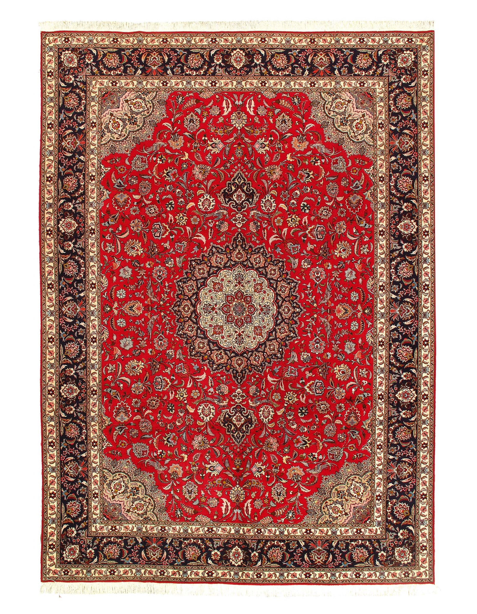 Red Persian Tabriz silk & wool 8'.3'' X 11'.8'' (1 of 3)