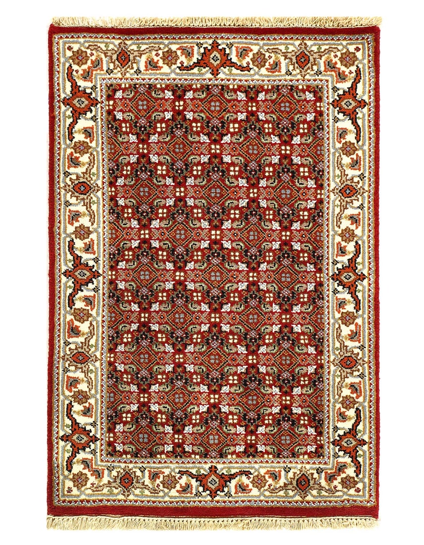 Red color Fine Hand Knotted Silk & wool rug 2' X 3': Red color Fine Hand Knotted Silk & wool rug 2' X 3' - New, Tabriz, Hand-Knotted, Wool & Silk, 300 -D13083- 862.This item is part of our fine auction collection which includes many fine home accessorie