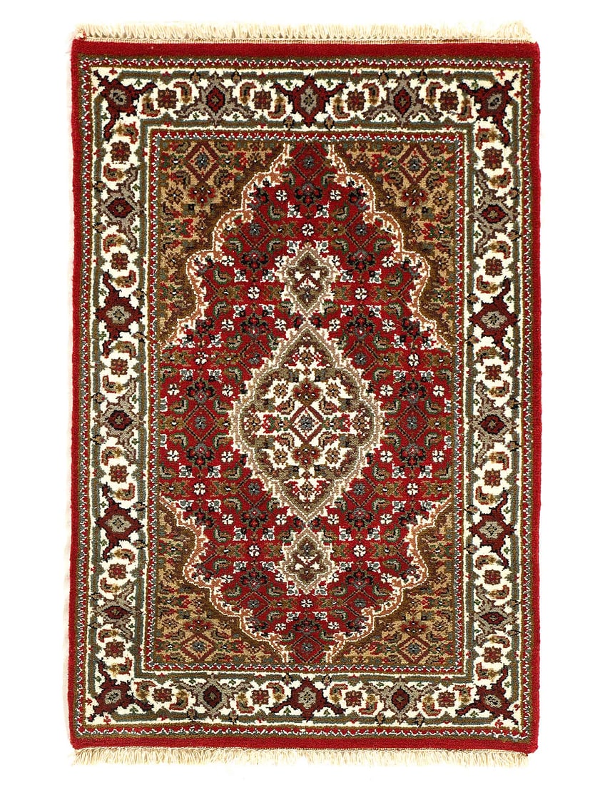 Fine Hand Knotted Silk & wool Tabriz rug 2' X 3': Fine Hand Knotted Silk & wool Tabriz rug 2' X 3' - New, Tabriz, Hand-Knotted, Wool & Silk, 300 -D13070- 862.This item is part of our fine auction collection which includes many fine home accessories i
