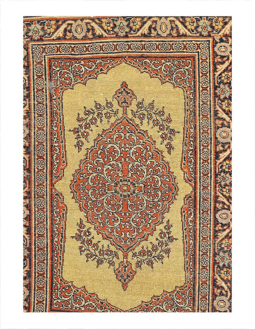Rust Antique Tabriz 2'X 2'8" - 3