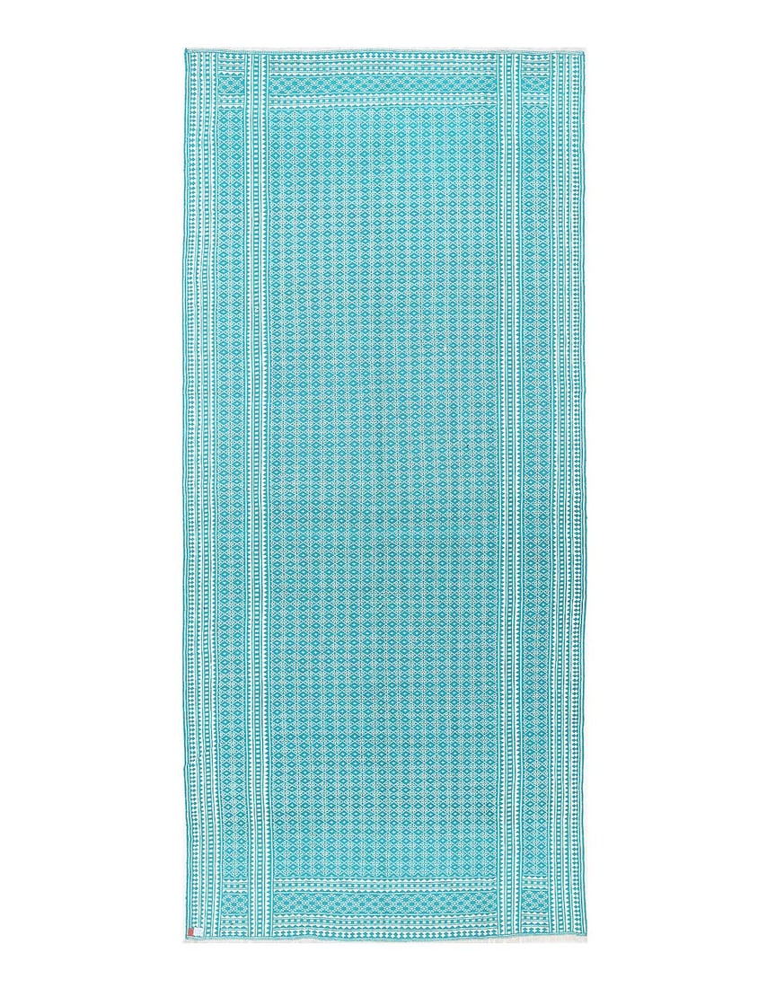 Reversible Persian cotton sumak hand woven rug 7'6"X 17'8" (1 of 5)