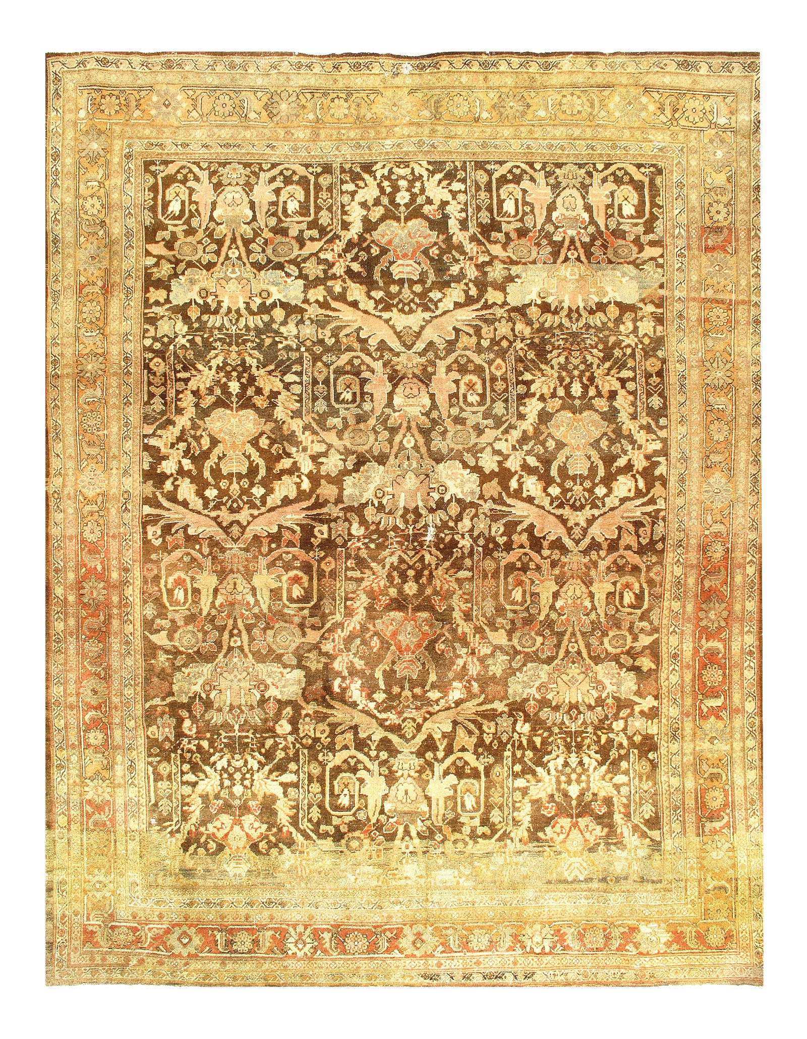 Persian Antique Sultanabad 10'8'' X 13'9'': Persian Antique Sultanabad 10'8'' X 13'9'' - Late 19th Century, Sultanabad, Hand-Knotted, Lamb's Wool, 300 -11677- 862.This item is part of our fine auction collection which includes many fine home ac