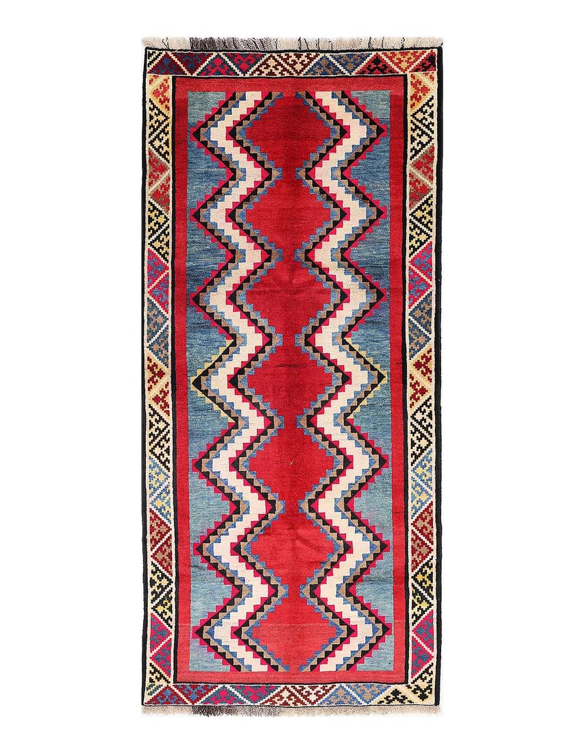 Fine Hand knotted Persian Vintage Shiraz Runner 3'4'' X 7'9'': Fine Hand knotted Persian Vintage Shiraz Runner 3'4'' X 7'9'' - 1980, Shiraz, Hand-Knotted, Lamb's Wool, 300 -D13867- 862.This item is part of our fine auction collection which includes many fine home