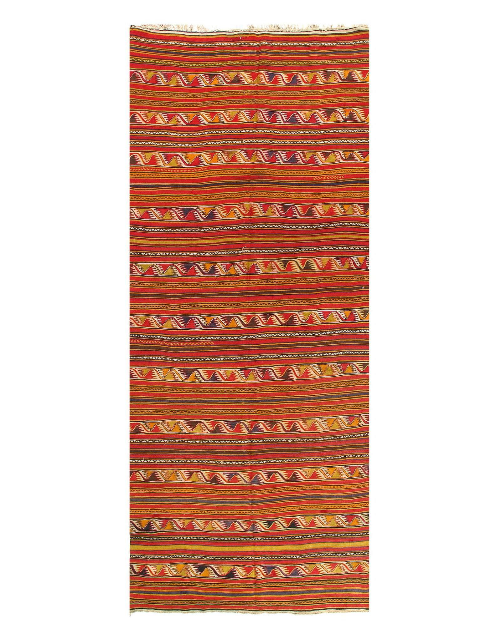 Rust Flat weave Persian shiraz Rug 5'4'' X 13' (1 of 3)