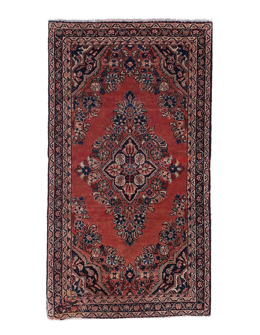Persian Hand knotted Antique Sarouk 2' X 3'11'' (1 of 3)