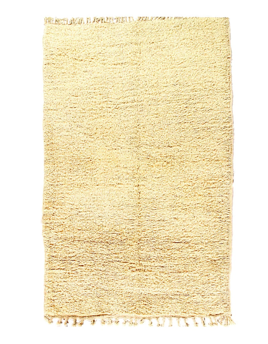 Ivory Moroccon Rug 5'2"X 8'1": Ivory Moroccon Rug 5'2"X 8'1" - CIRCA 1970, Moroccan, Hand-Knotted, Lamb's Wool, 300 -D14573- 862.This item is part of our fine auction collection which includes many fine home accessories including a