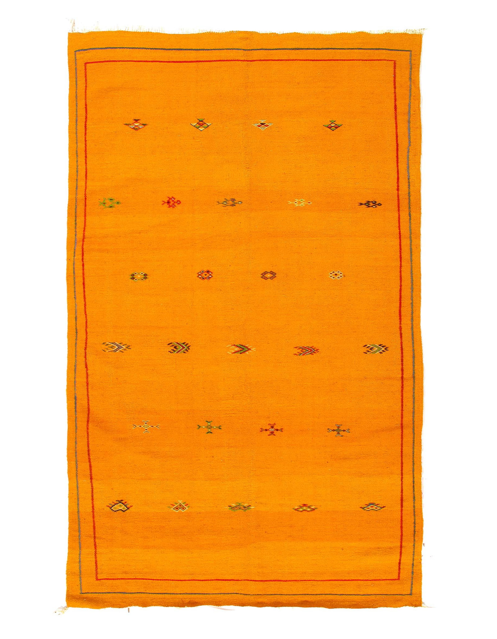 Fine Hand woven Flat Weave Vintage Moroccan 5' X 8'6'': Fine Hand woven Flat Weave Vintage Moroccan 5' X 8'6'' - Circa 1970, Moroccan, Hand-Woven, Flat Weave, 300 -D11889- 862.This item is part of our fine auction collection which includes many fine home a