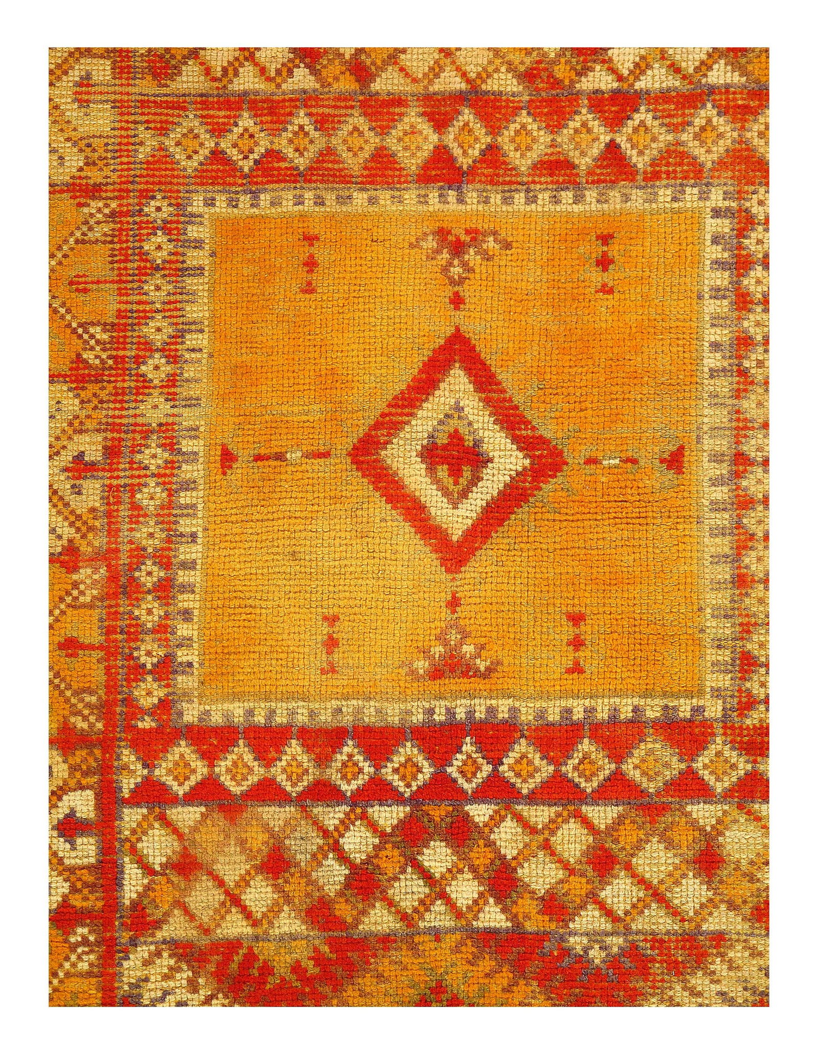 Vintage Gold color Moroccan Rug 4'4'' X 9'4'' (1 of 4)