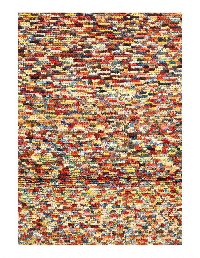 Multi Color Fine Hand knotted Moroccan rug 4'4'' X 5'11'': Multi Color Fine Hand knotted Moroccan rug 4'4'' X 5'11'' - New, Moroccan, Hand-Knotted, Lamb's Wool, 300 -D14398- 862.This item is part of our fine auction collection which includes many fine home ac