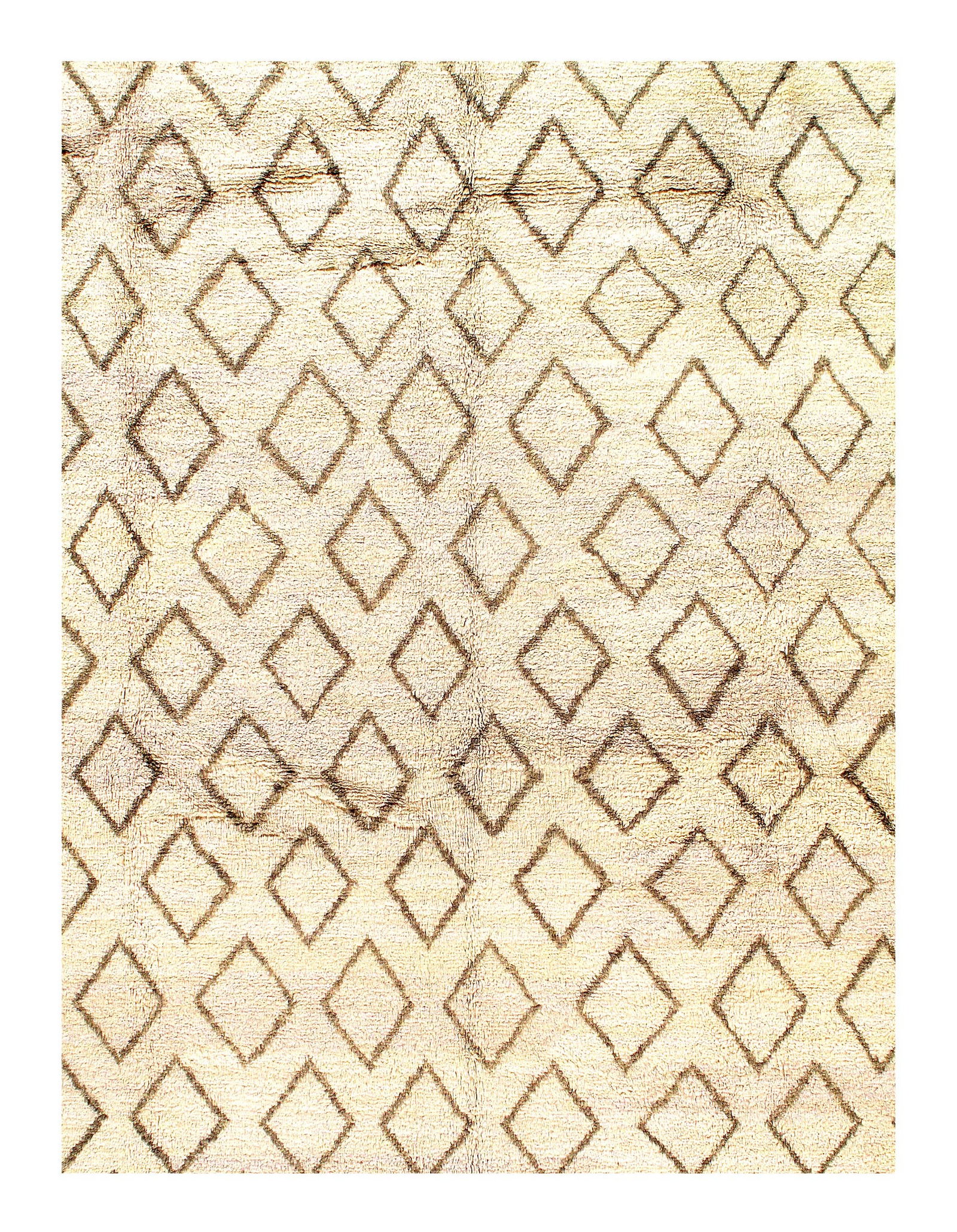 Beige color hand knotted Moroccon 8' X 9'11'': Beige color hand knotted Moroccon 8' X 9'11'' - New, Moroccan, Hand-Knotted, Lamb's Wool, 300 -D06486- 862.This item is part of our fine auction collection which includes many fine home accessories in