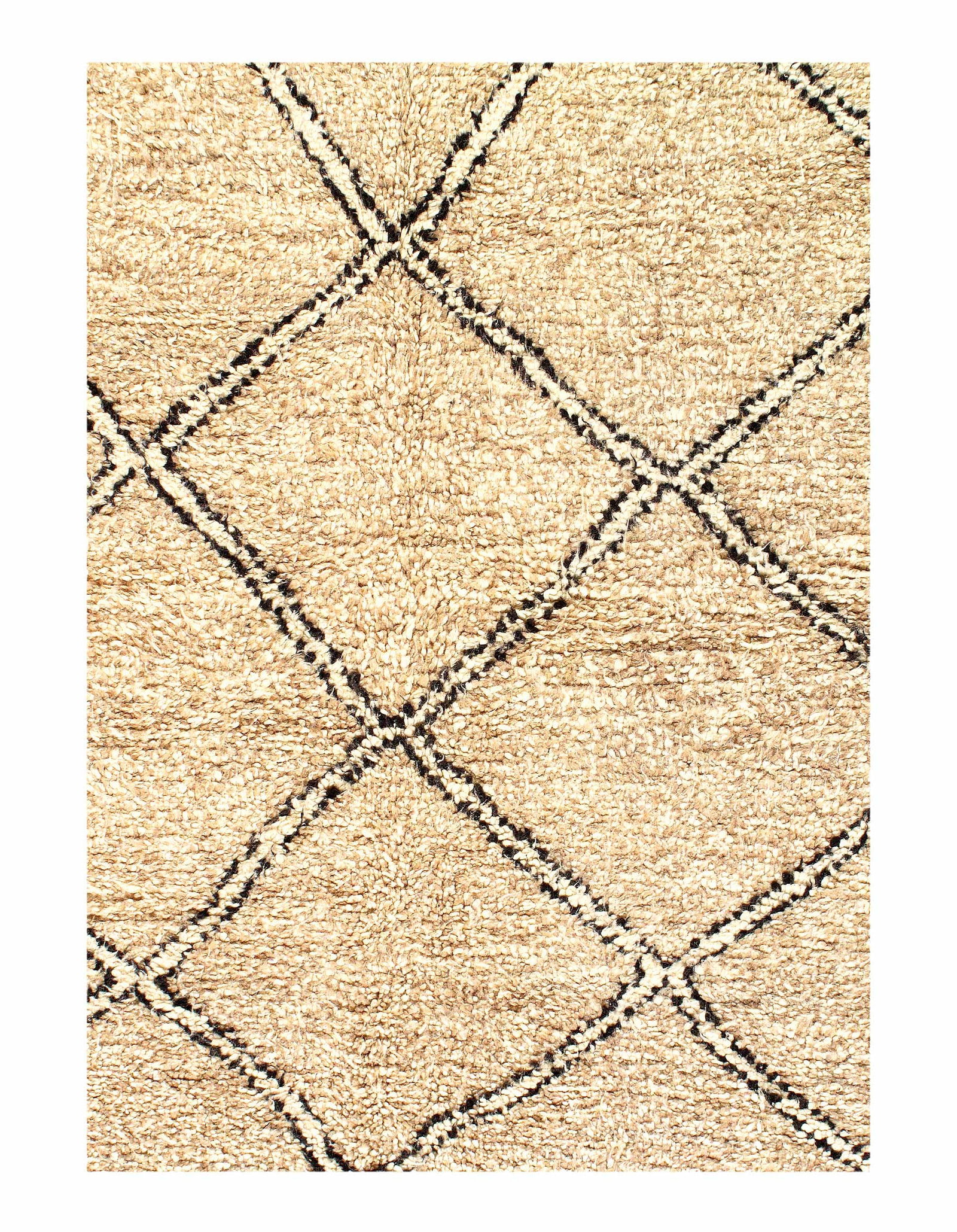 Fine Hand Knotted Vintage Genuine Moroccon 5'3'' X 7'7'': Fine Hand Knotted Vintage Genuine Moroccon 5'3'' X 7'7'' - Circa 1970, Moroccan, Hand-Knotted, Lamb's Wool, 300 -D11845- 862.This item is part of our fine auction collection which includes many fine h