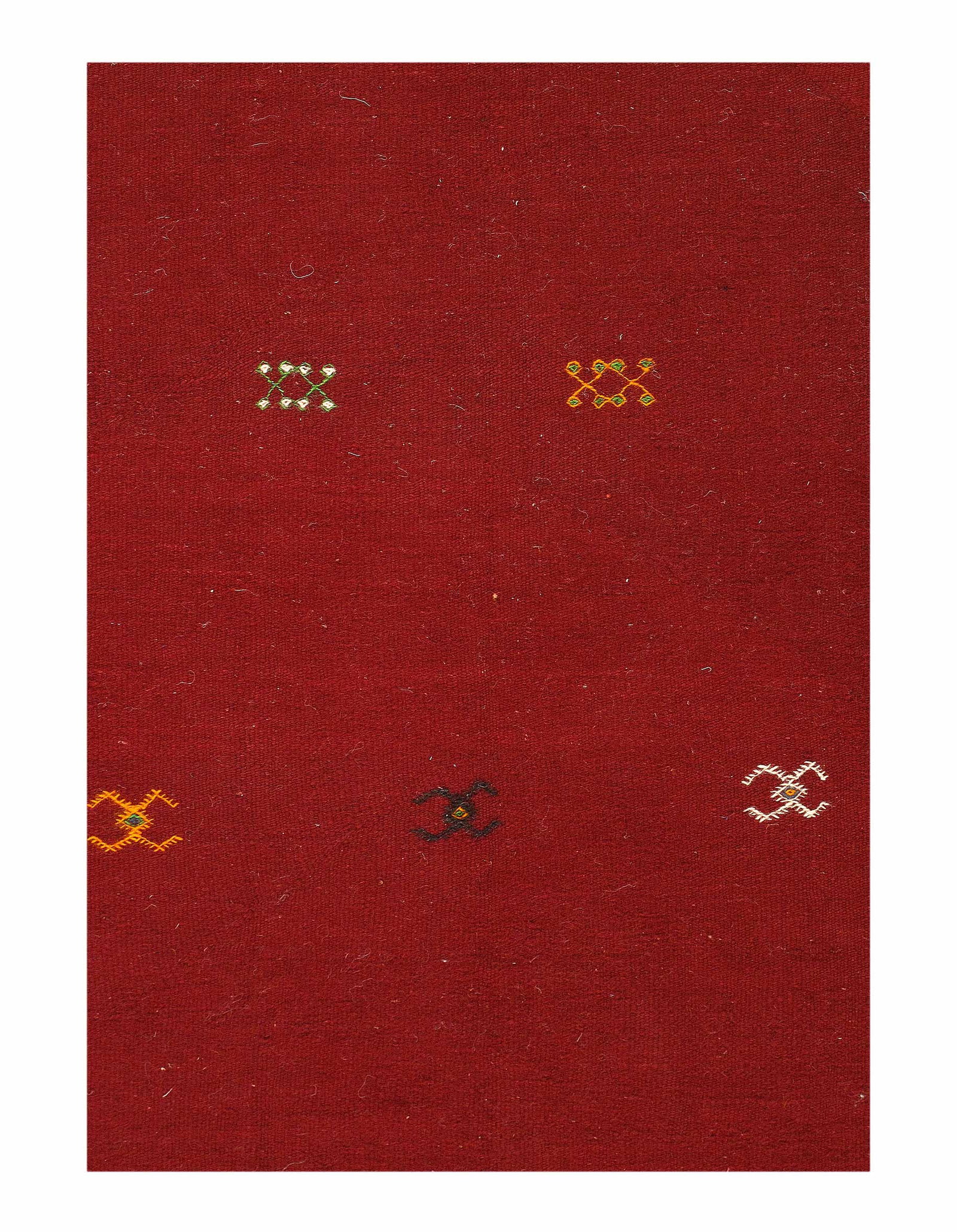 Fine Hand woven Flat Weave vintage Moroccan 4'9'' X 8' (1 of 4)