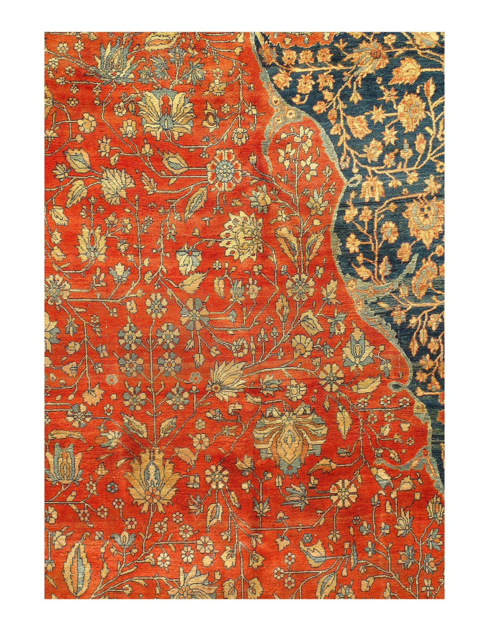 Fine Hand Knotted Persian Antique Mohtasham Kashan 13'5'' X 26'5'' (1 of 14)