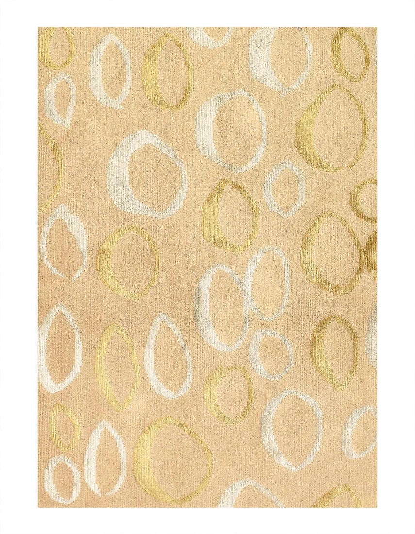 Cream Modern Runner wool & silk 2'.9'' X 10' (1 of 3)