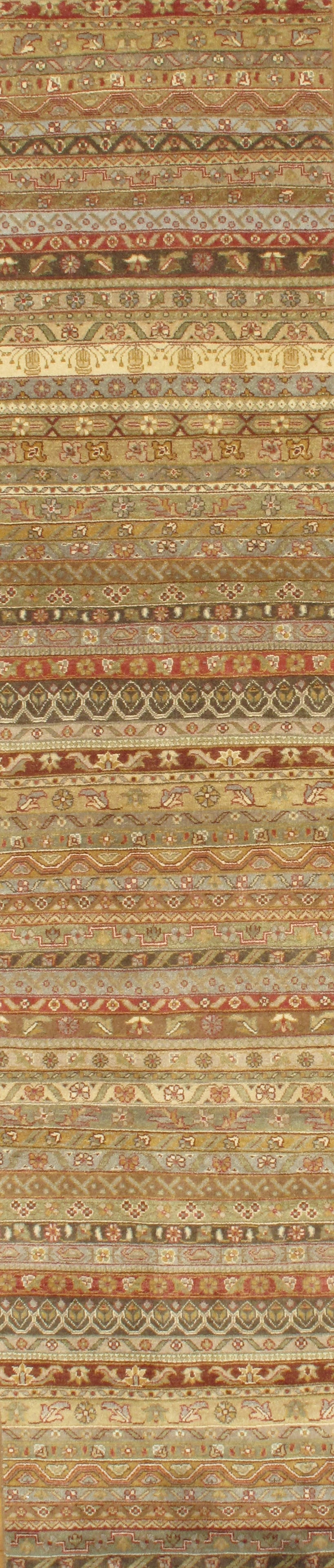 Multi color Modern Runner 2' 5'' X 12': Multi color Modern Runner 2' 5'' X 12' - New, Modern, Hand-Knotted, Lamb's Wool, 300 -D06721- 862.This item is part of our fine auction collection which includes many fine home accessories including a