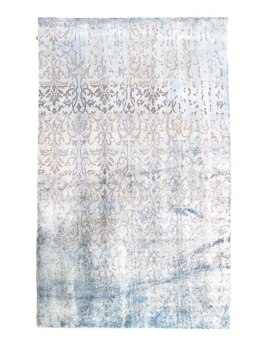 Gray Modern Bamboo silk Rug 6' X 9': Gray Modern Bamboo silk Rug 6' X 9' - New, Modern, Hand-Knotted, Bamboo Silk, 300 -D06645- 862.This item is part of our fine auction collection which includes many fine home accessories including anti