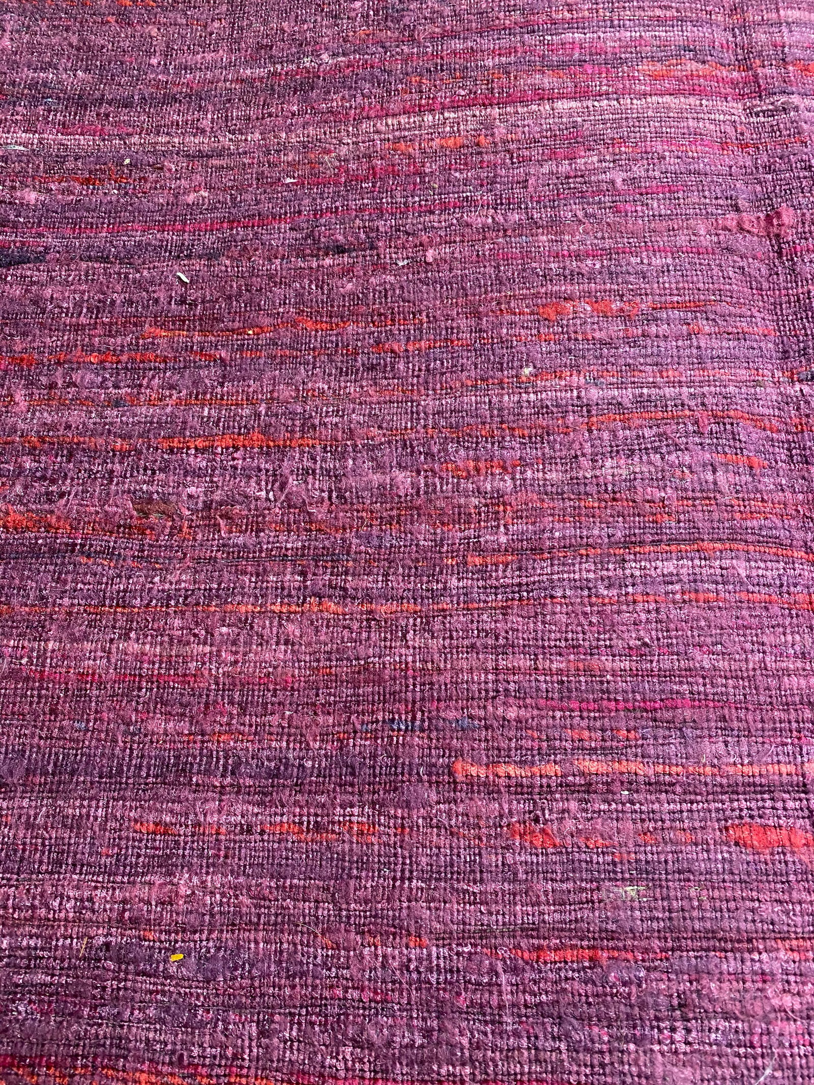 Purple Flat-weave Tufted Sari Silk 8' X 10' (1 of 4)
